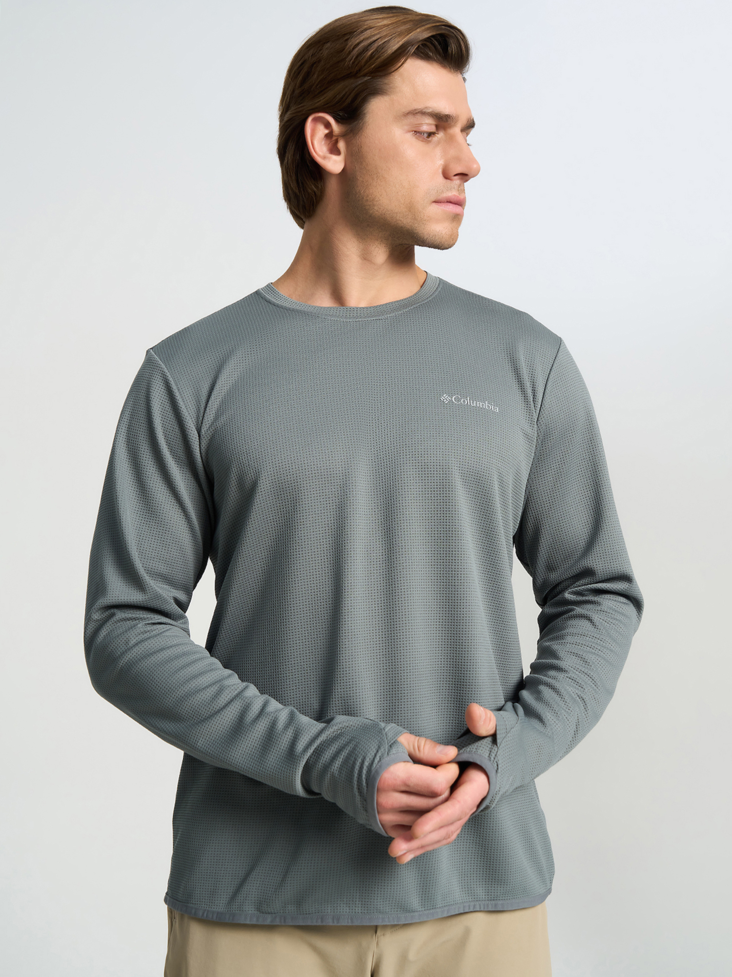 Лонгслив мужской Columbia Tech Trail Utility Warm Ls Crew, Серый