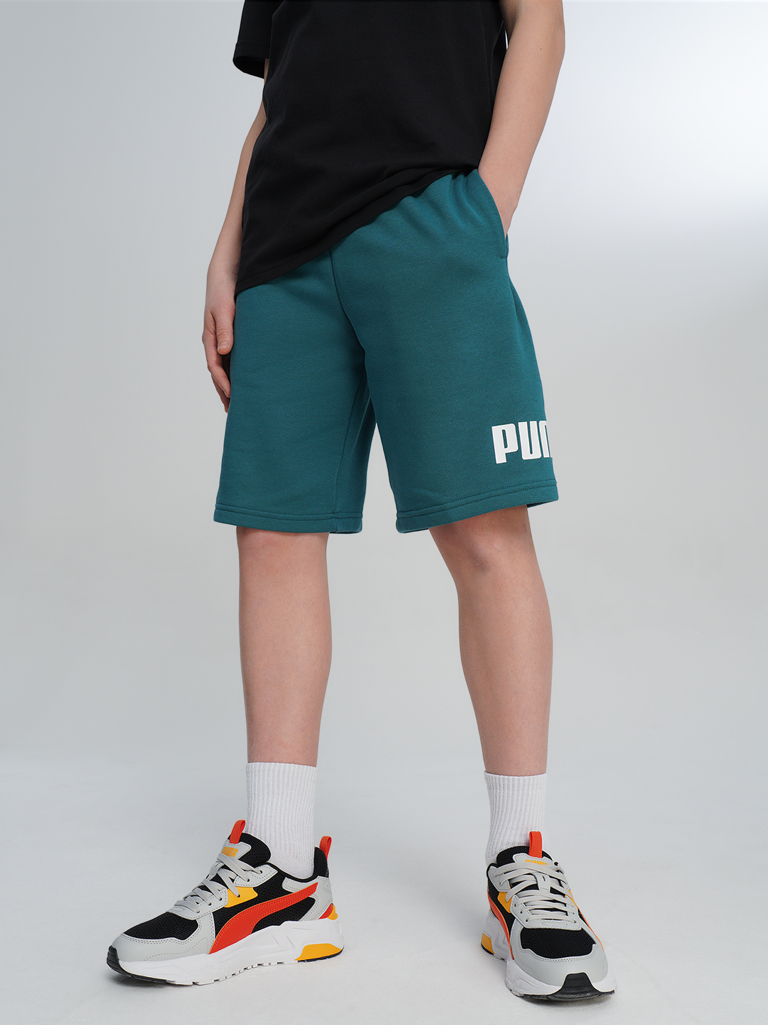 Изображение товара Шорты для мальчиков PUMA Ess No 1 Logo летние спортивные модели черные