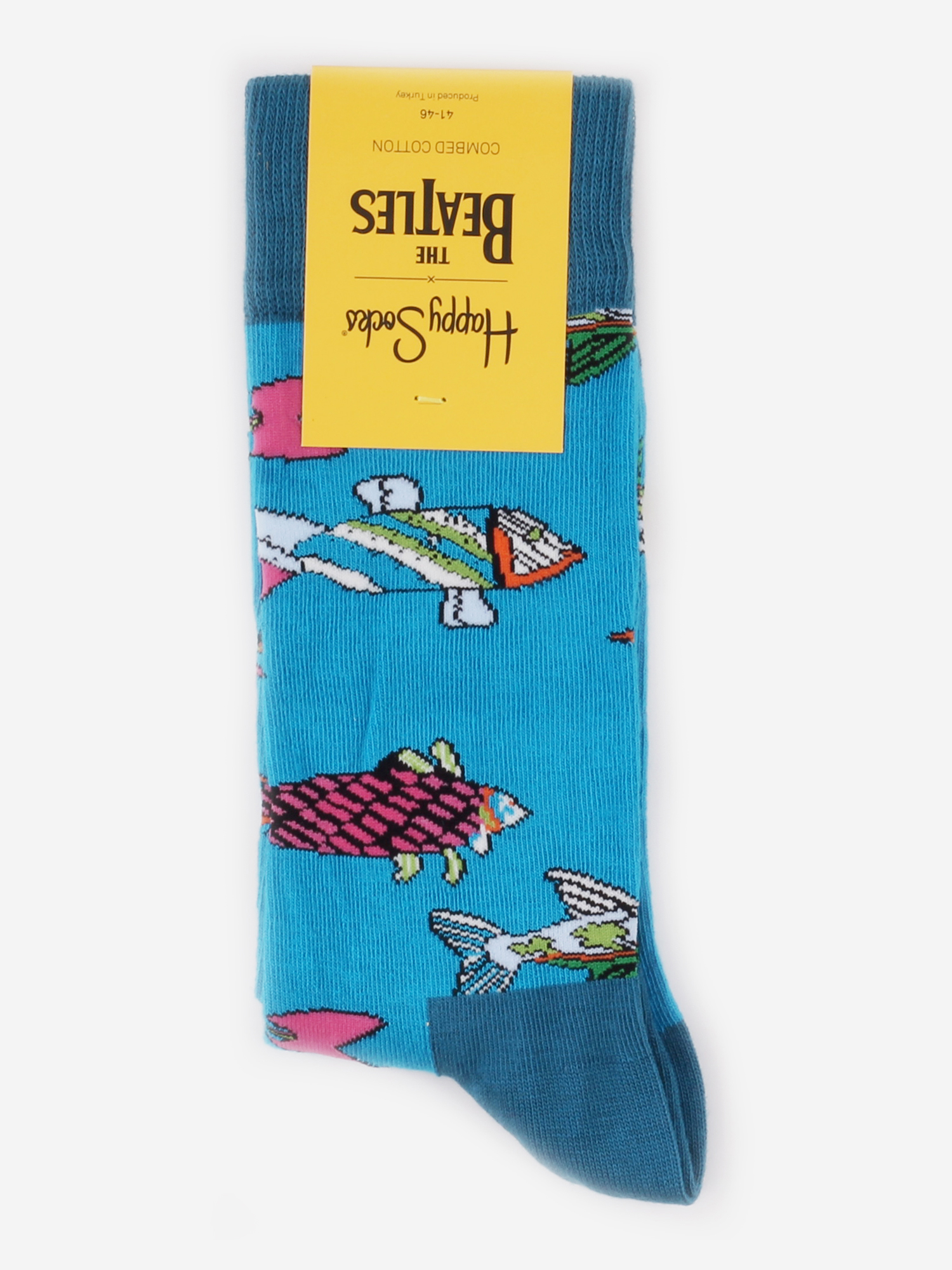 Носки с рисунками Happy Socks x The Beatles - Fish, Синий