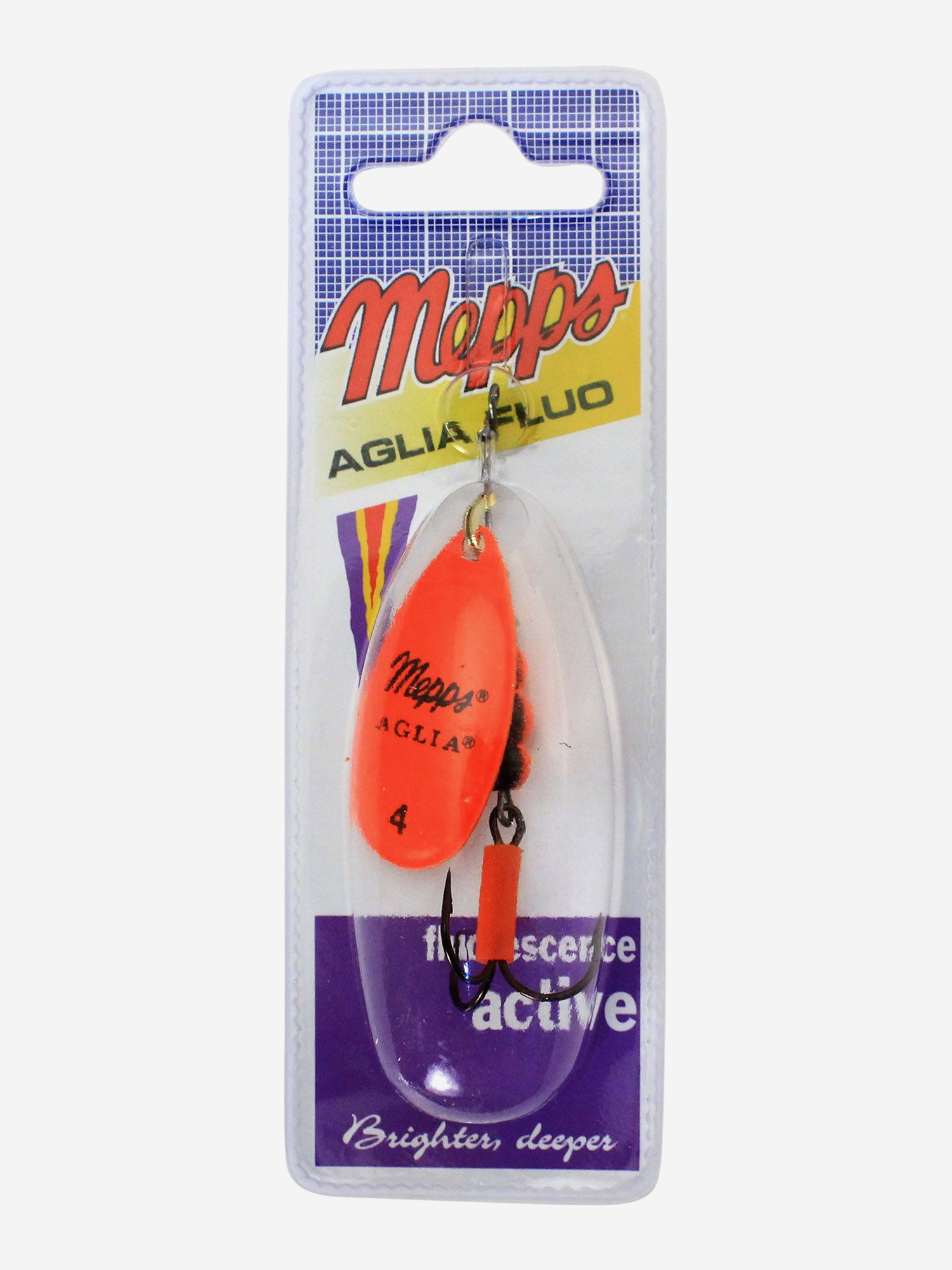 

Блесна вращающаяся MEPPS "Aglia FLUO ORANGE" №4 (9г) блистер, Оранжевый