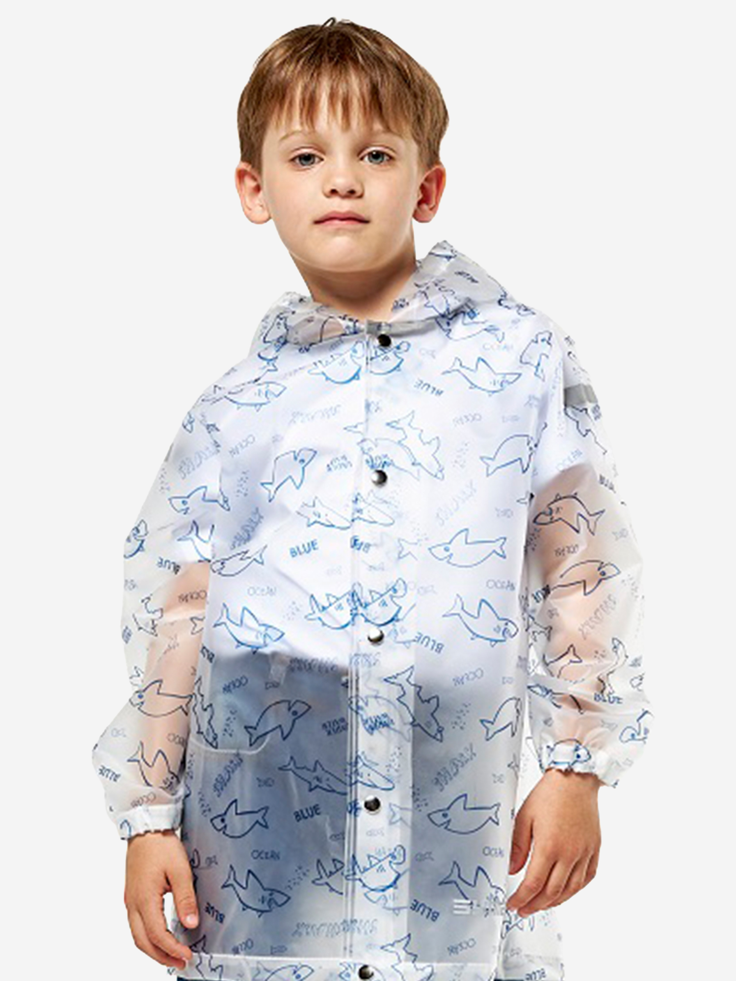 Изображение товара Дождевик SYMBION Акула для детей, водоотталкивающая куртка лето и демисезон