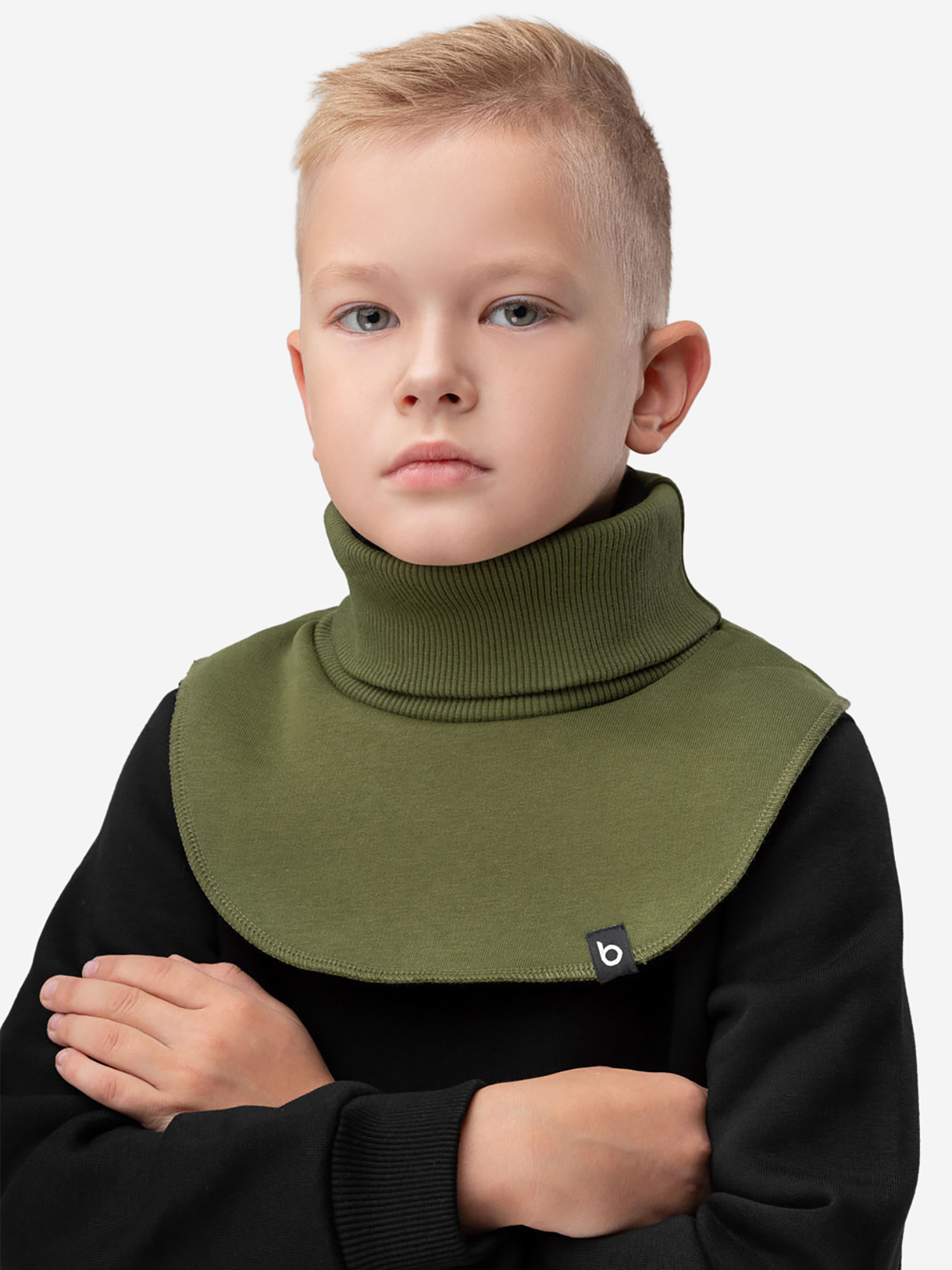 Изображение товара Утепленная манишка bodo хаки для детей спорт и прогулки зимний сезон