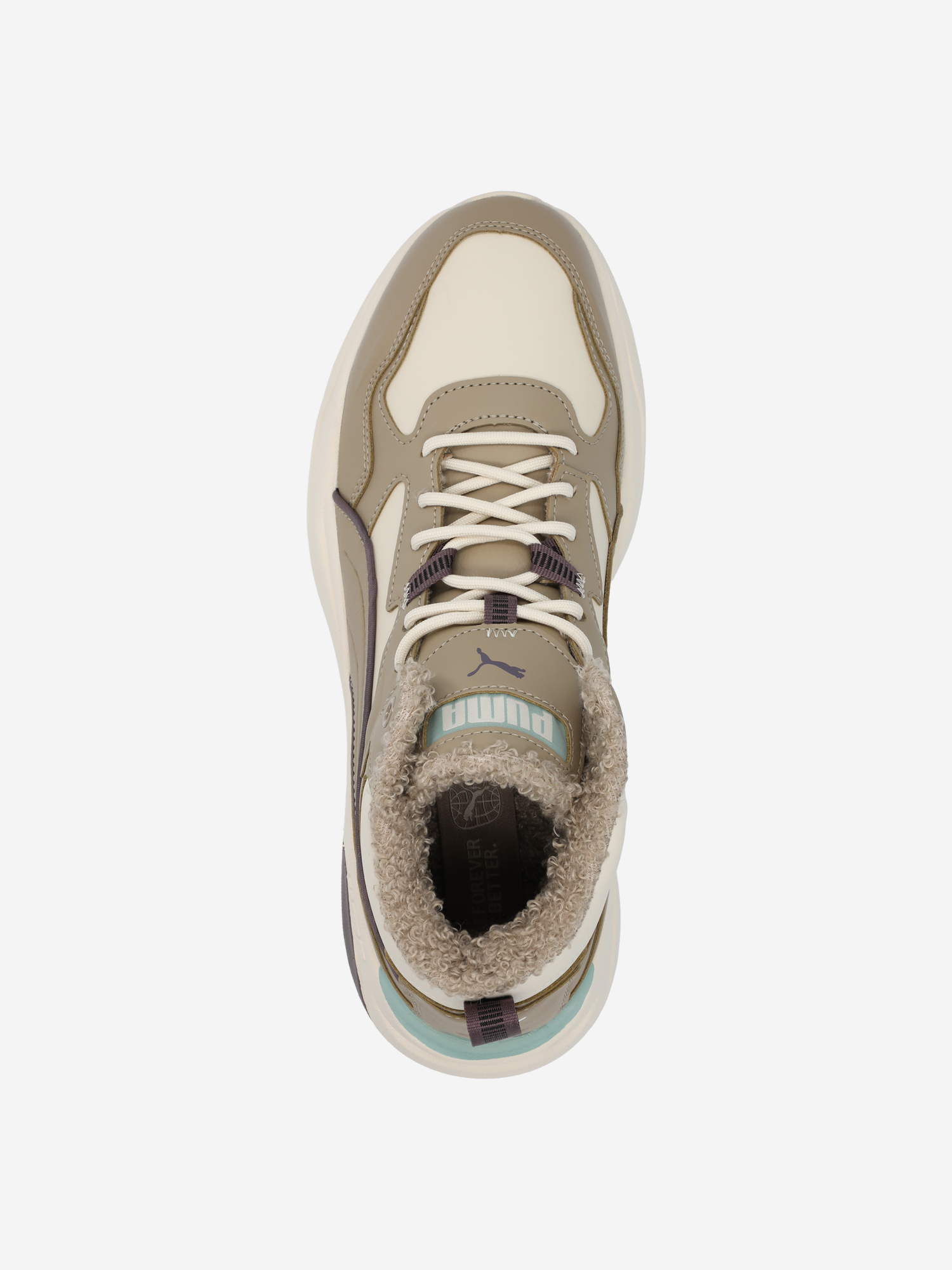 фото Кроссовки утепленные женские puma trinity lite, зеленый