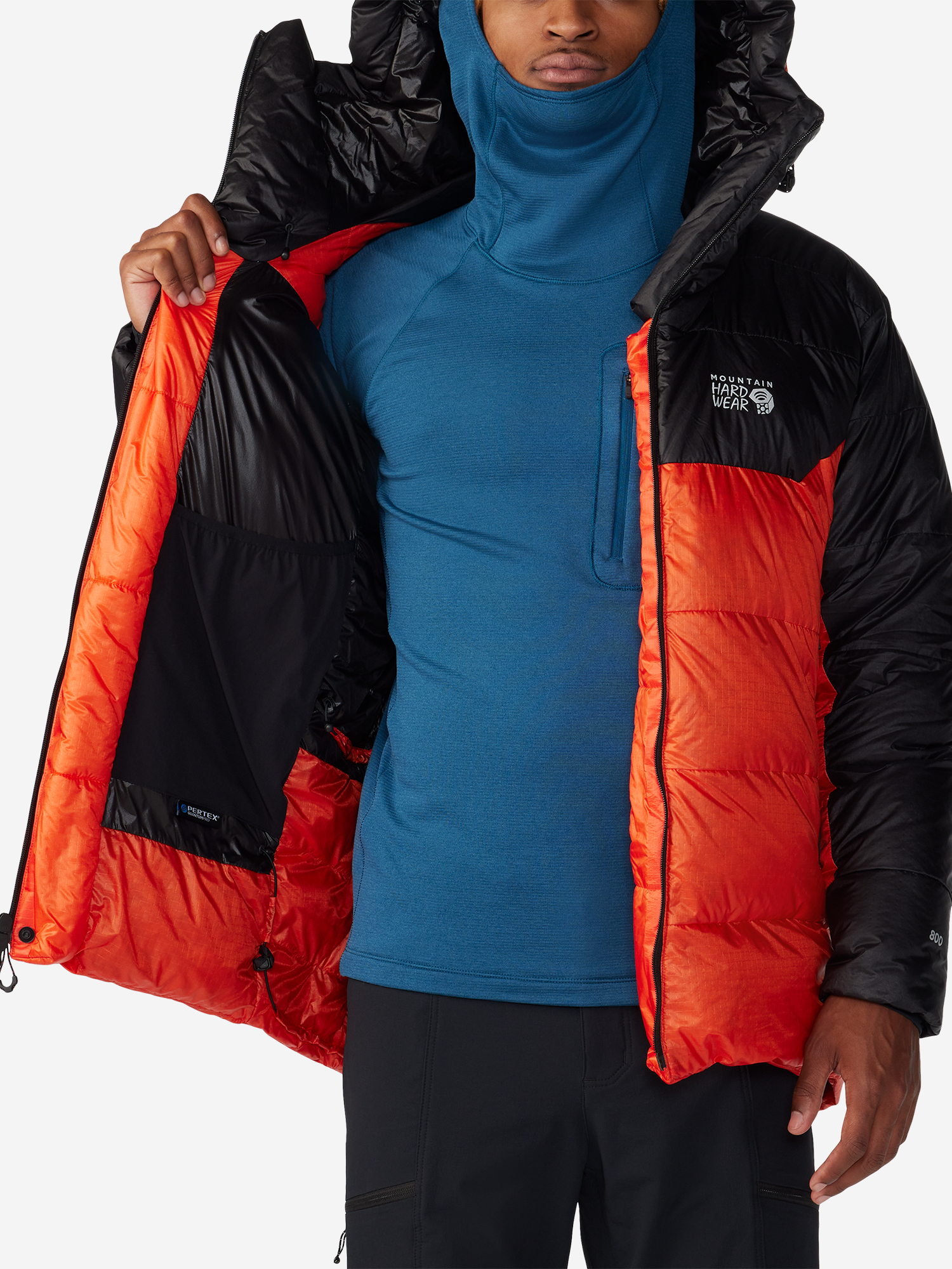 Пуховик мужской Mountain Hardwear Phantom Belay Down Parka, Оранжевый 2042841MHW-842, размер 48-50 - фото 2