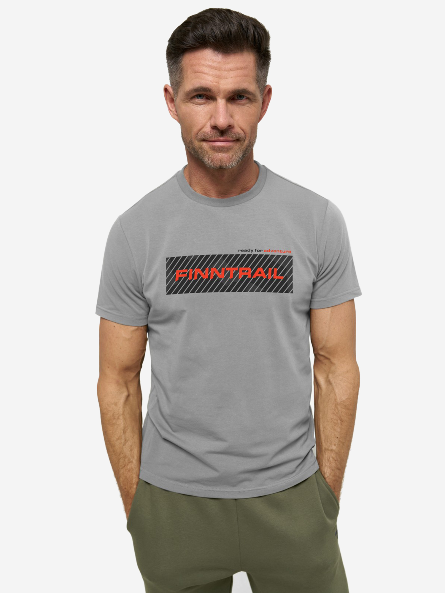 Футболка мужская FINNTRAIL Logo, Серый