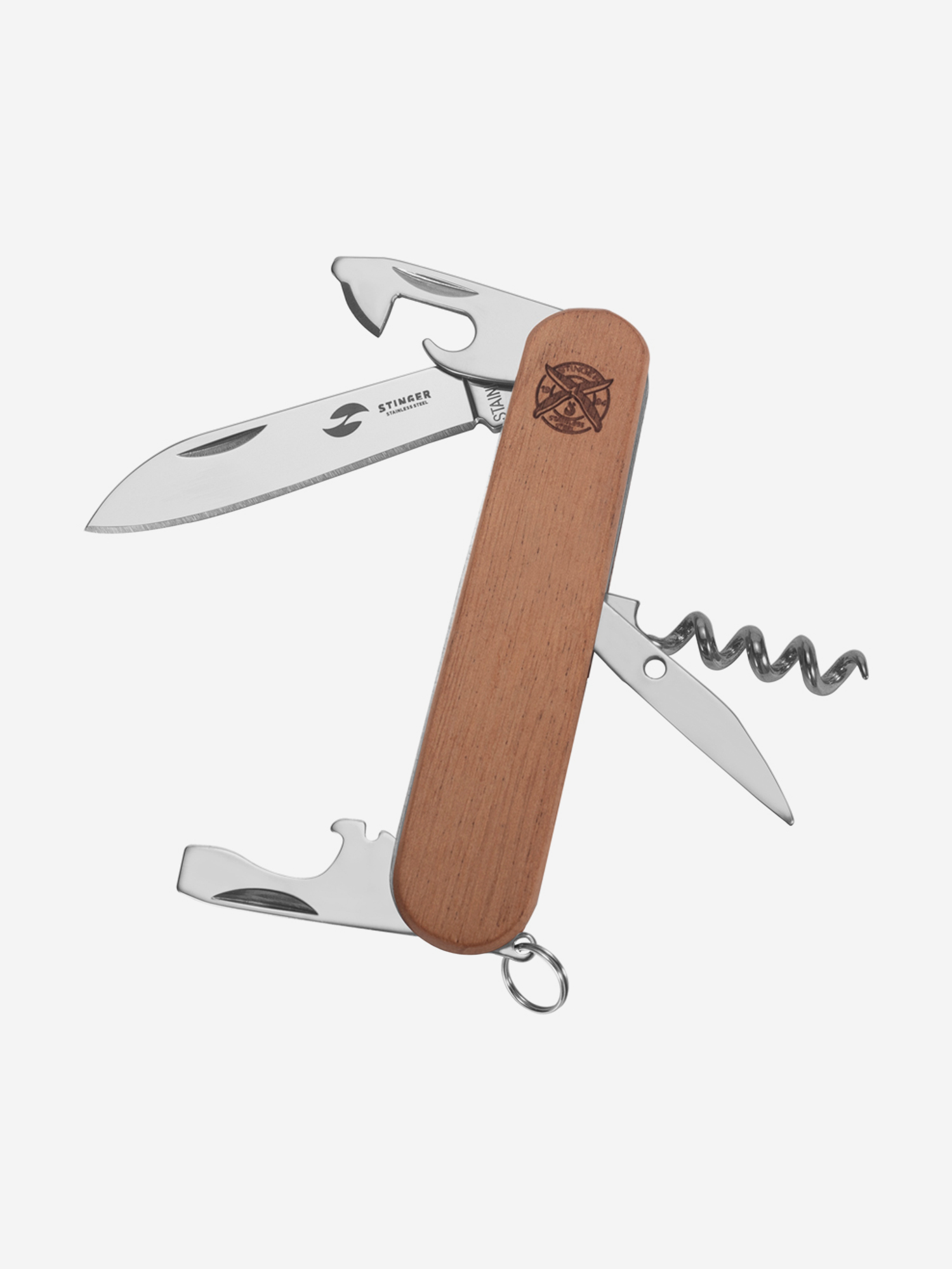 

Нож перочинный STINGER, , 10 функций, Коричневый
