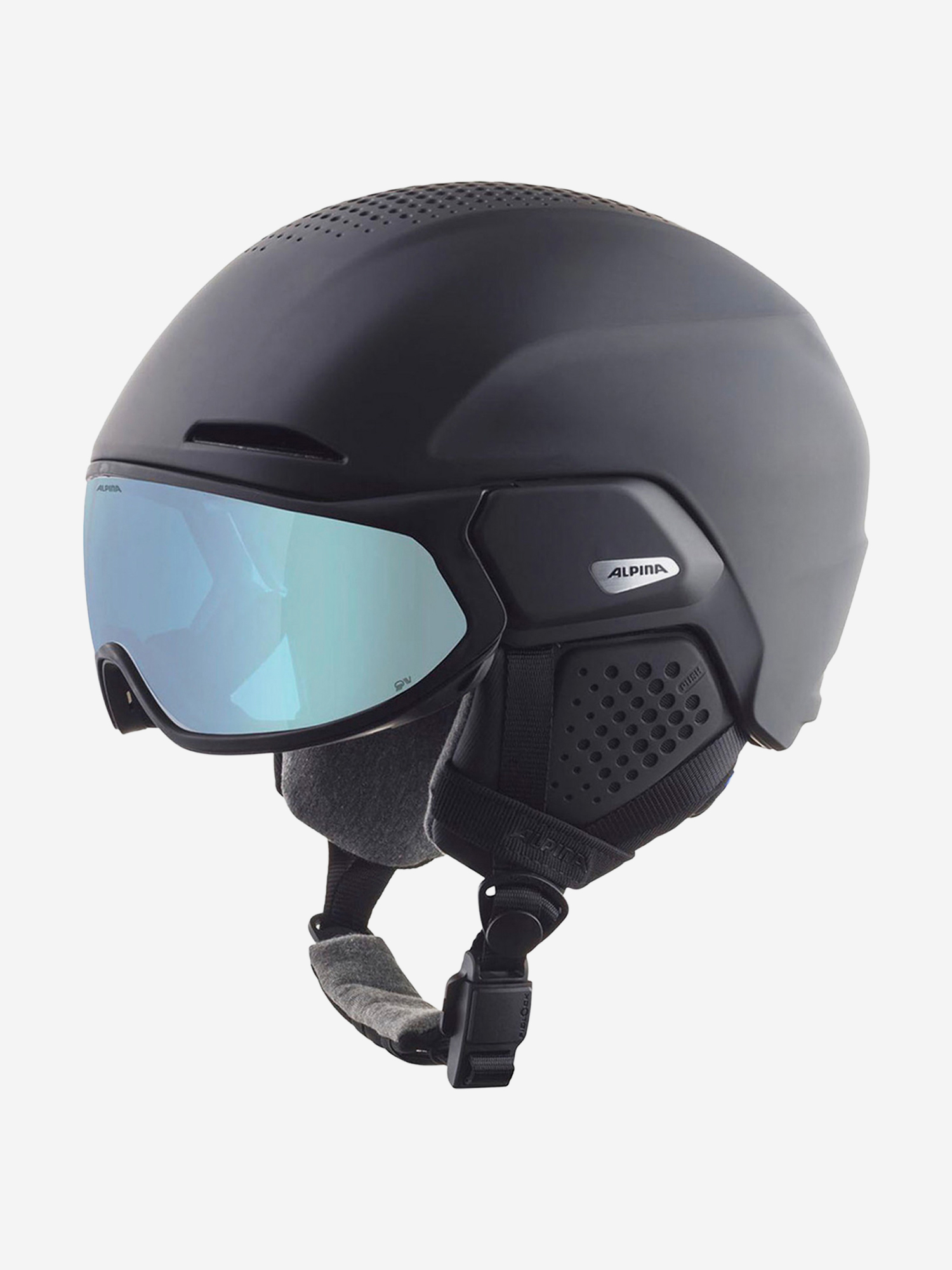 Изображение товара Горнолыжный шлем Alpina Oro Qv Mips Black Matt Ice Blue взрослый защитный