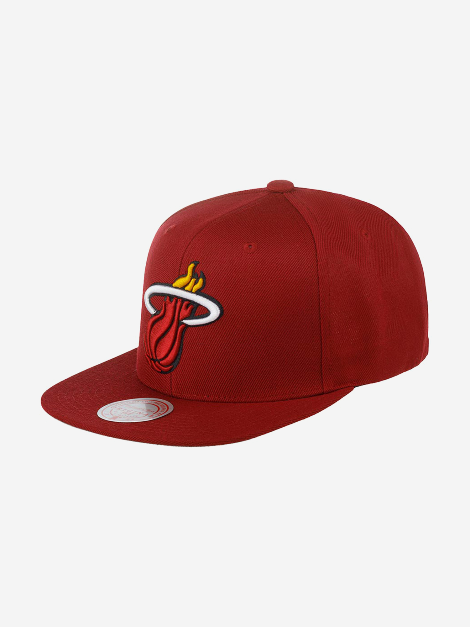Изображение товара Бейсболка с прямым козырьком MITCHELL NESS HHSS3256-MHEYYPPPMARO Miami Heat NBA