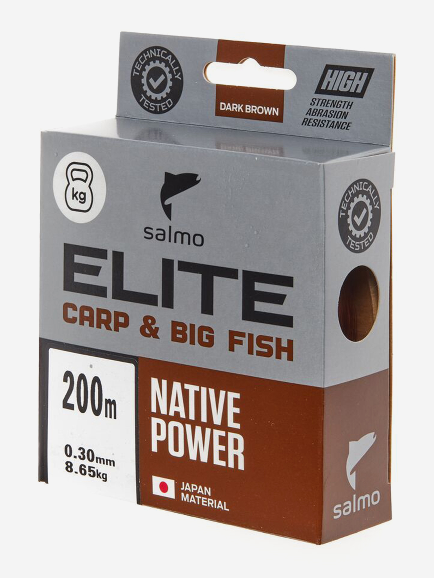 Изображение товара Леска рыболовная Salmo Elite CARP & BIG FISH монофильная на крупную рыбу длина 200 м, диаметр 0,30 мм, Коричневый