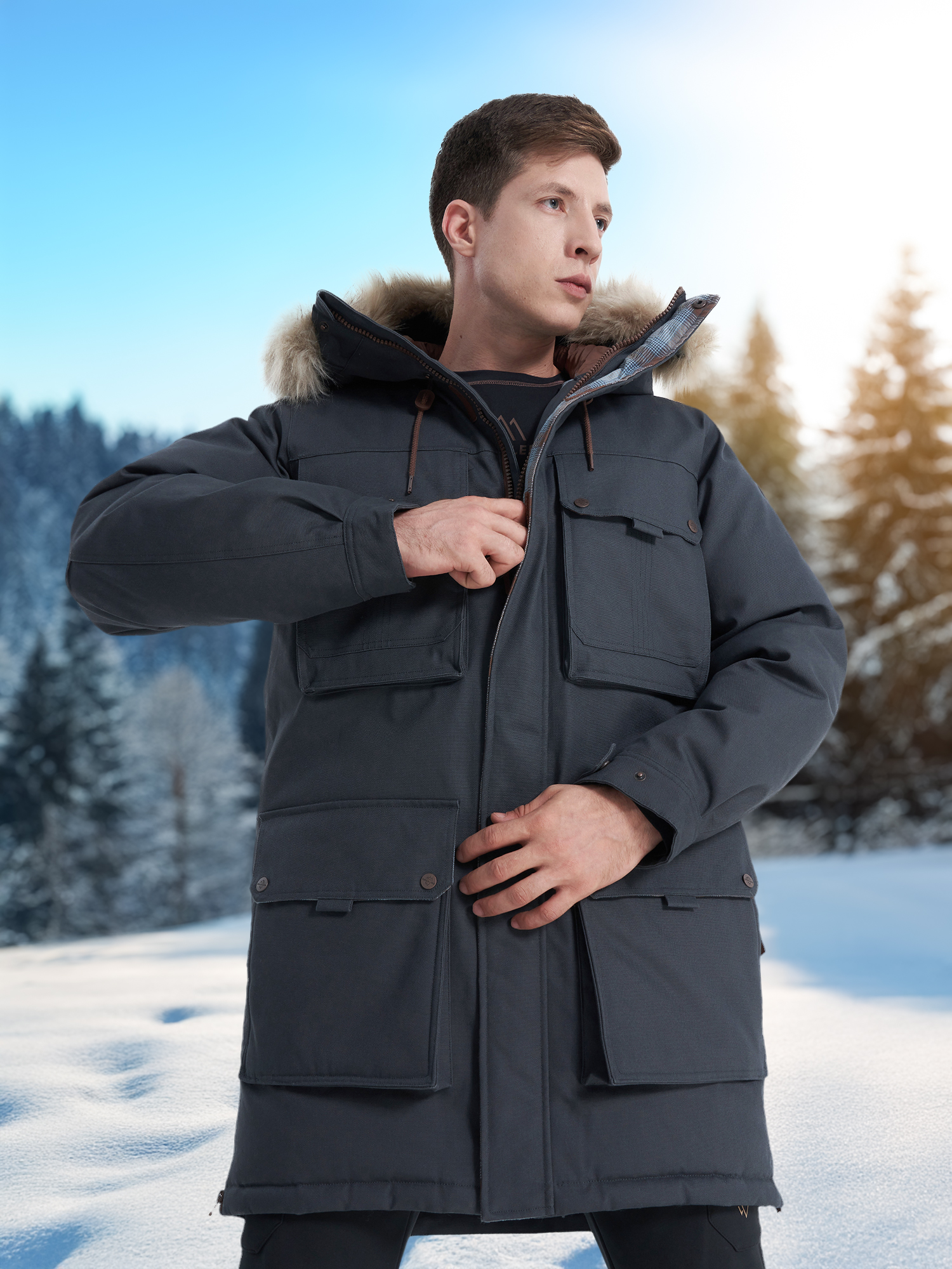 

Пуховик мужской Cordillero, Серый