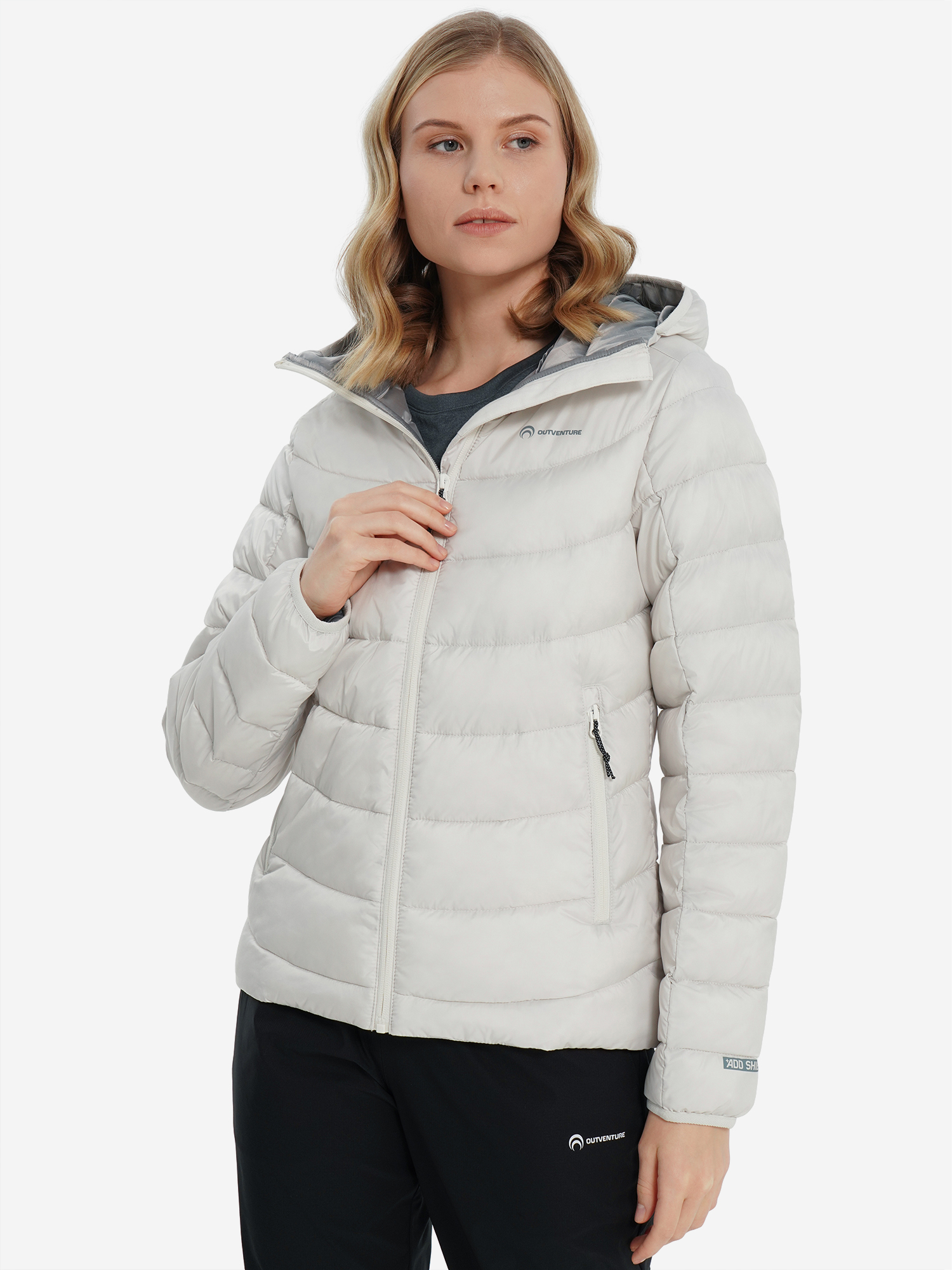 Пуховик женский Outventure, серый, арт. 35333