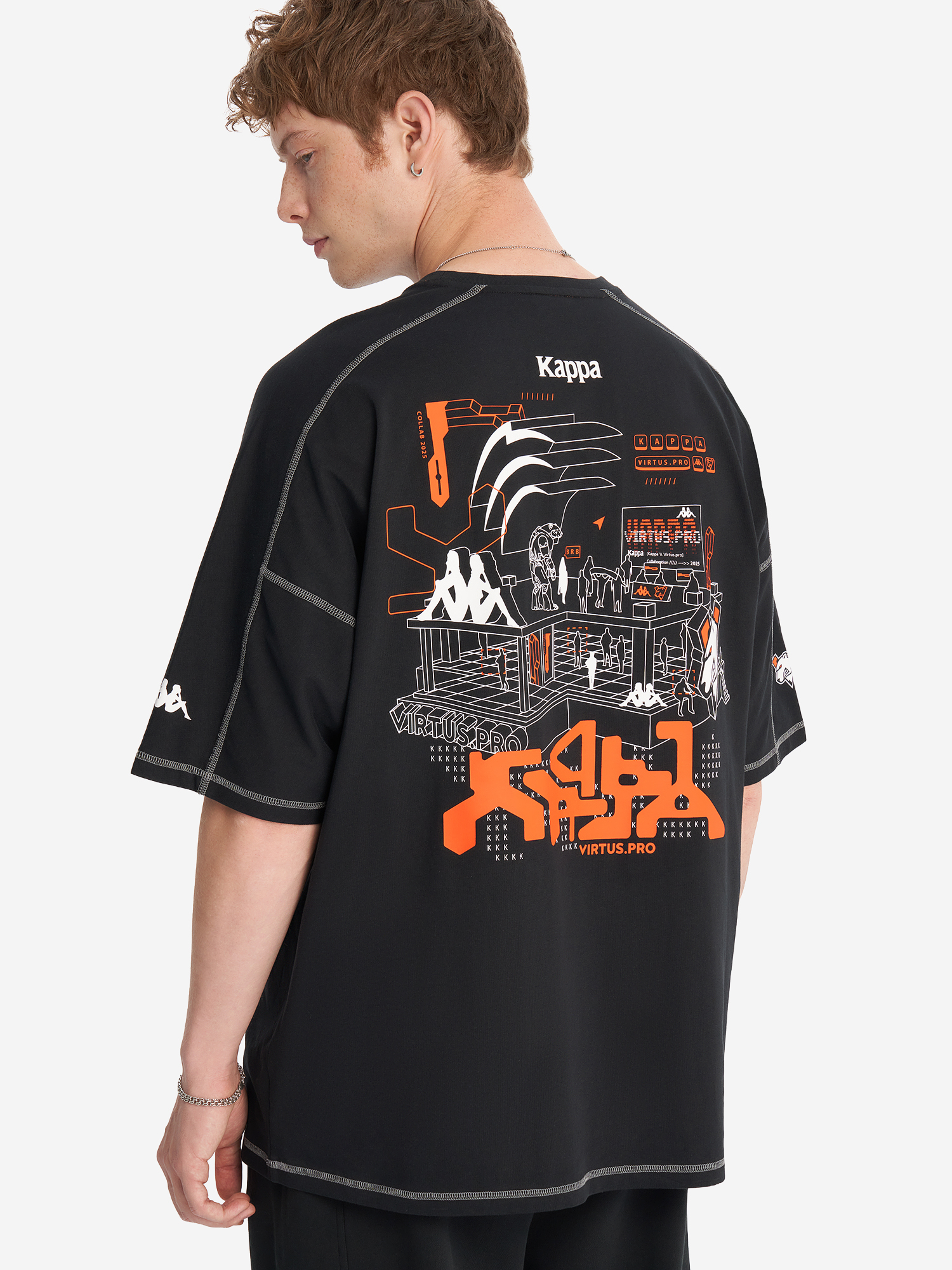 фото Футболка kappa x virtus.pro, черный