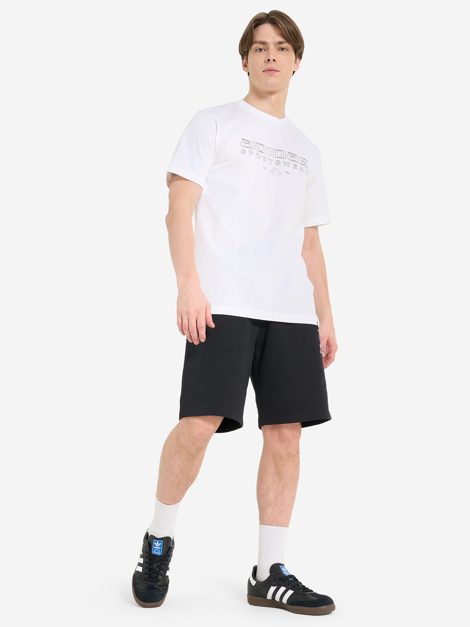 фото Футболка мужская adidas tech, белый