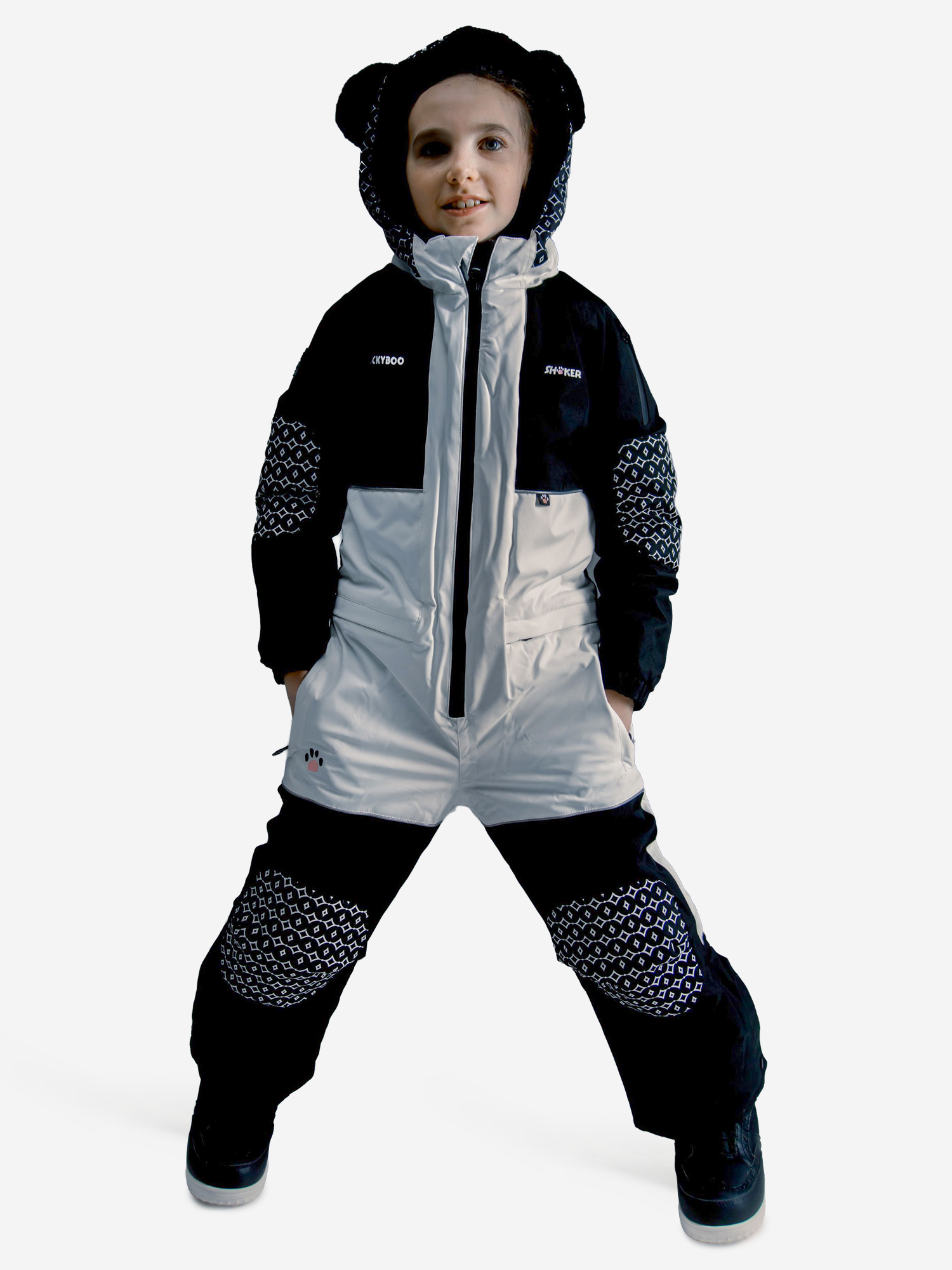 Изображение товара Комбинезон LUCKYBOO детский зимний Animal Series, Черный/белый