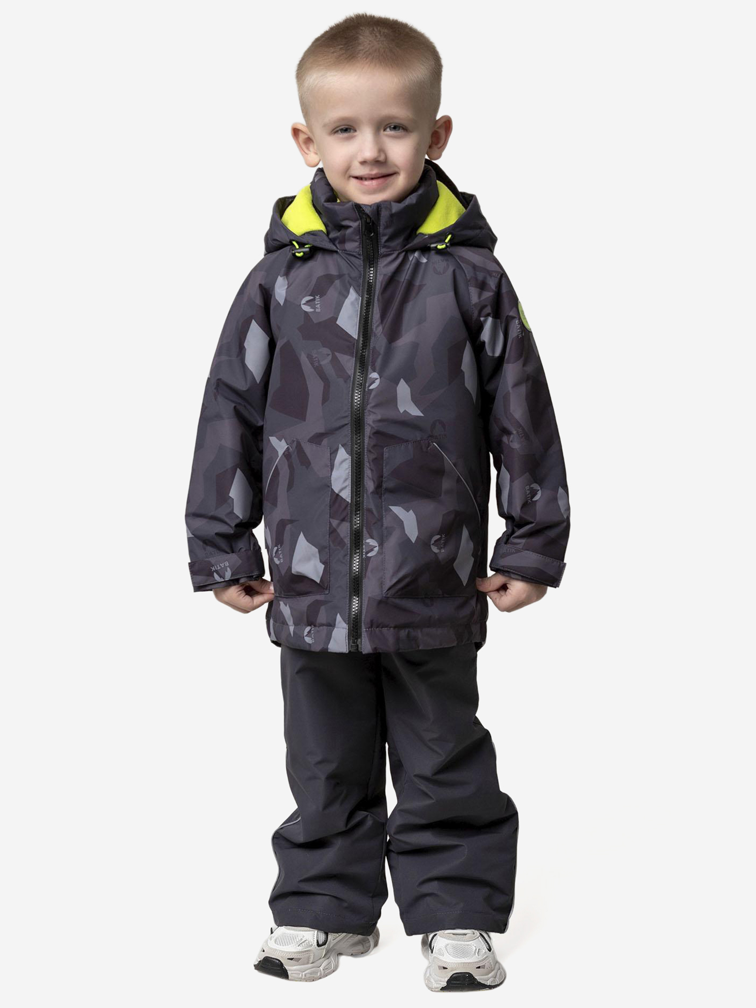 Изображение товара Комплект для мальчика batik Ришар принт серый монохром демисезонный