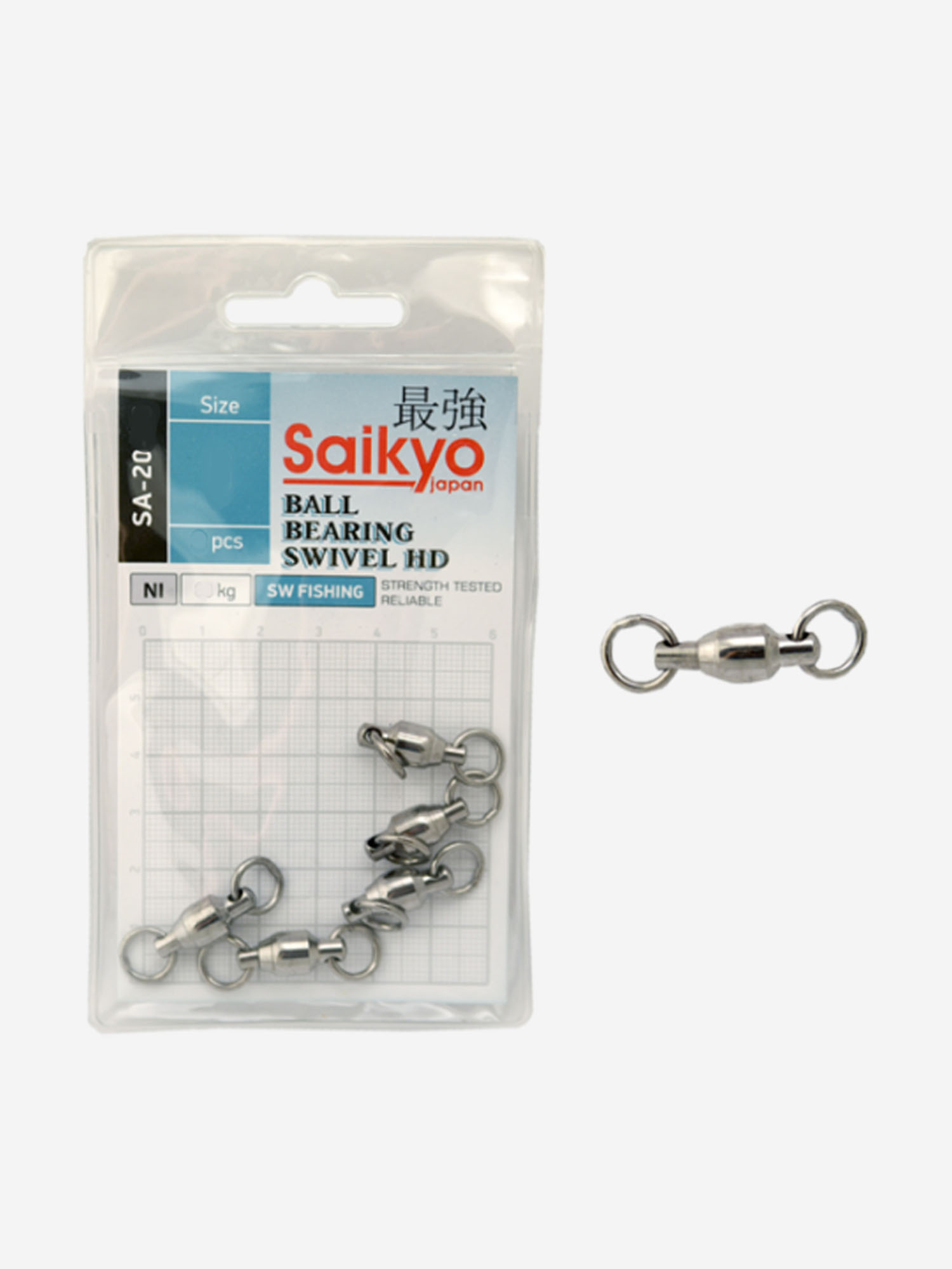 

Морской вертлюг Saikyo SA-20 ( 1упк. по 5шт.), Серебряный