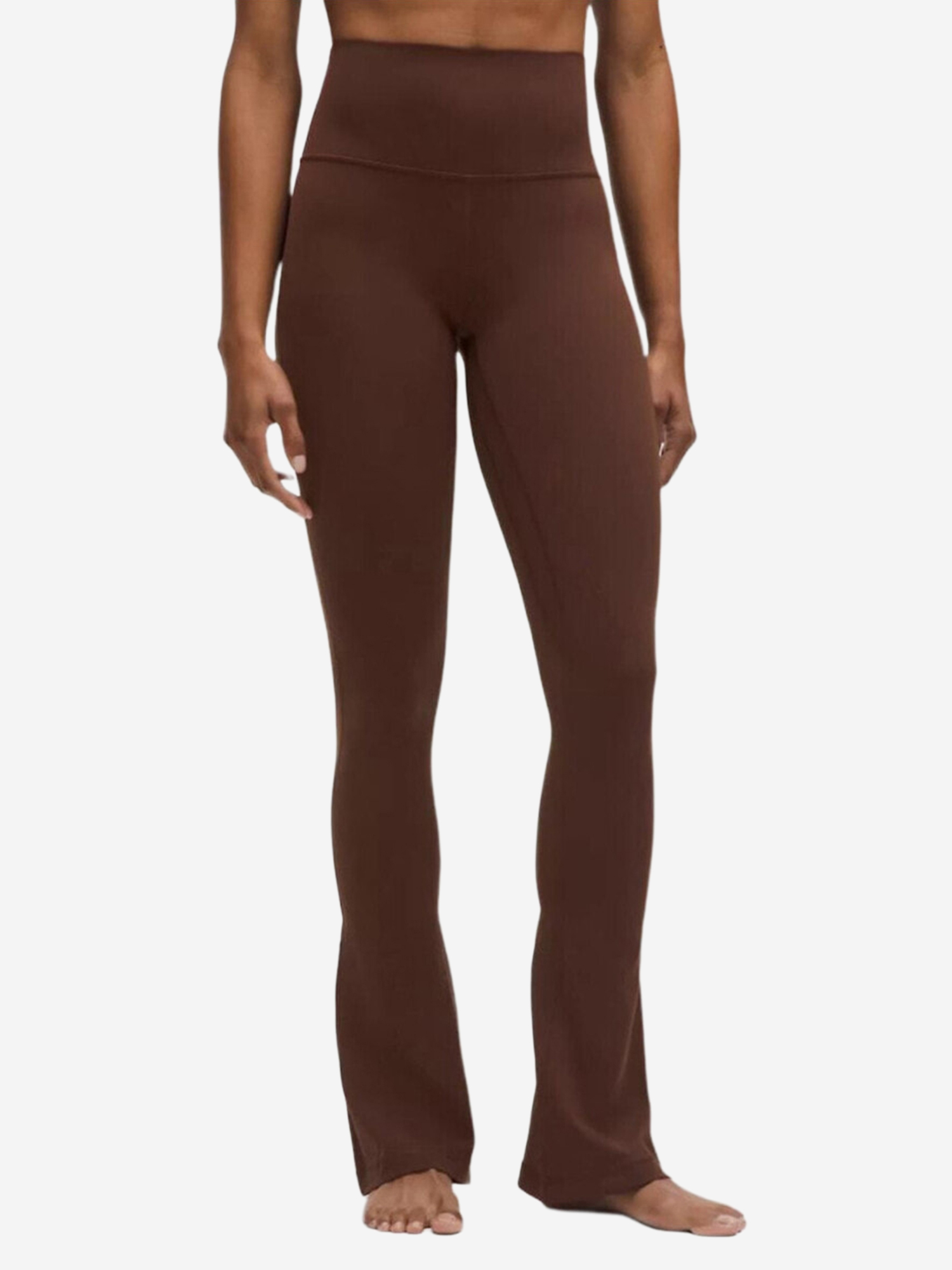 Изображение товара Lululemon Align High-Rise Mini-Flare Pant Женские брюки спортивного стиля коричневые Изображение товара Lululemon Align High-Rise Mini-Flare Pant Женские брюки спортивного стиля коричневые