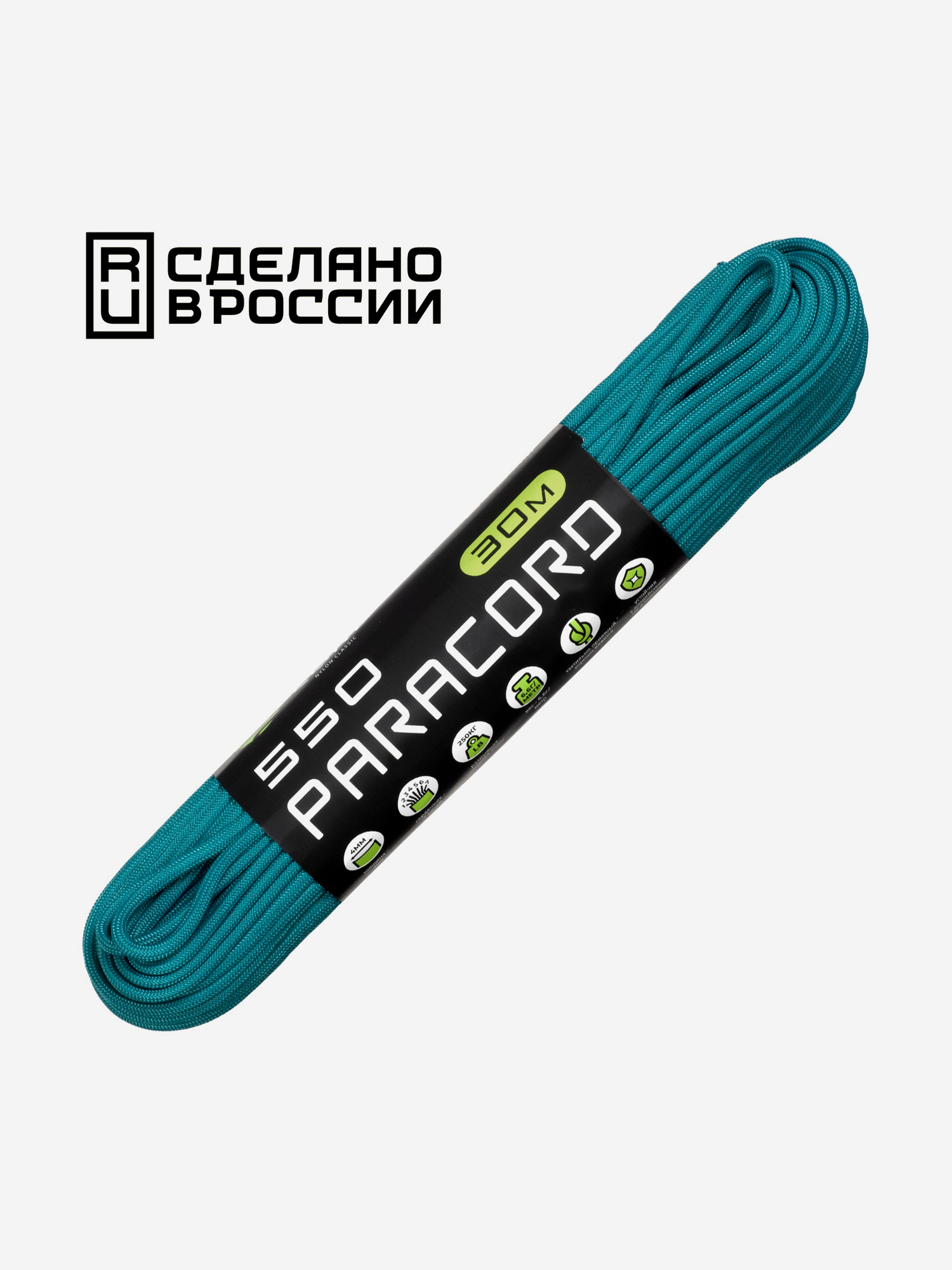 

Паракорд 550 CORD nylon 30м RUS (aquamarine), Зеленый