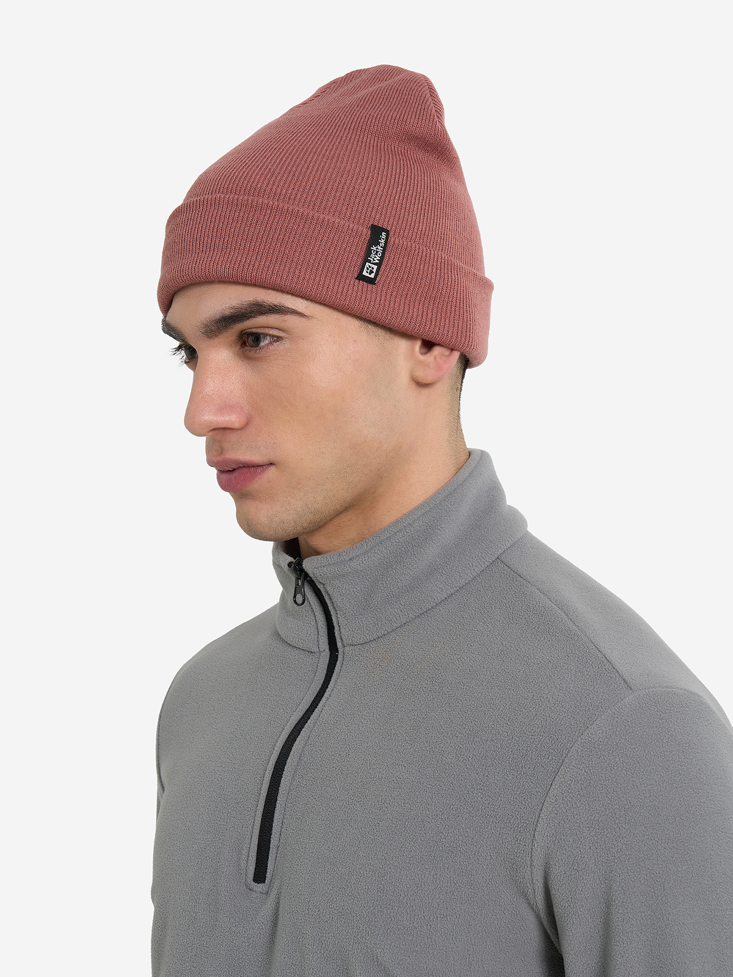 фото Шапка jack wolfskin rib, оранжевый