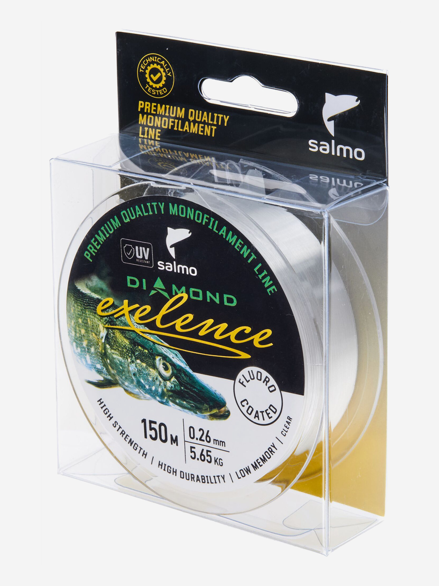 Изображение товара Леска флюорокарбон для рыбалки 150 м диаметр 0,26 мм Salmo Diamond EXELENCE FLUORO COATED