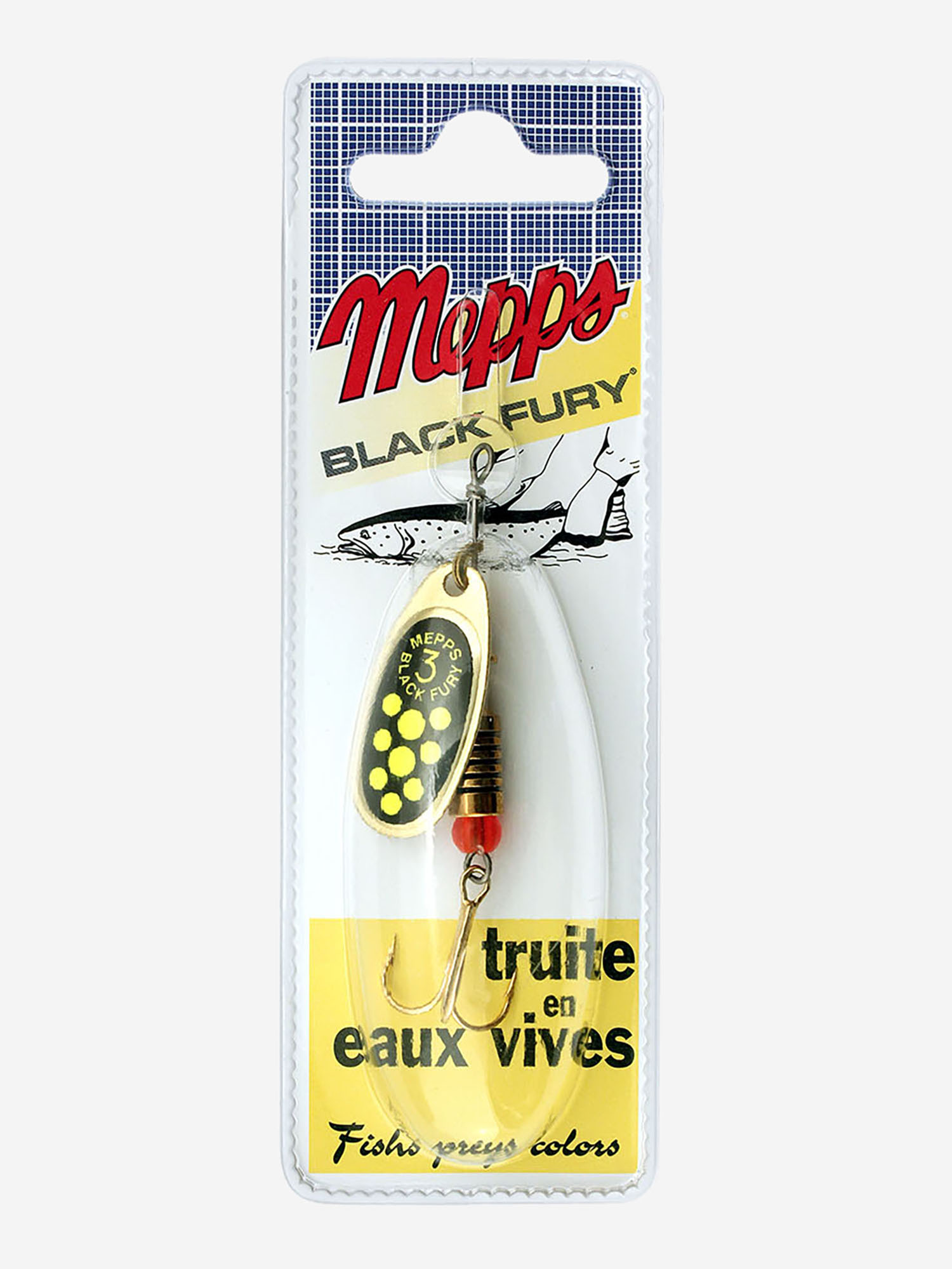 

Блесна вращающаяся MEPPS "Black Fury CHART OR" №3 (6.5 г) блистер, Золотой