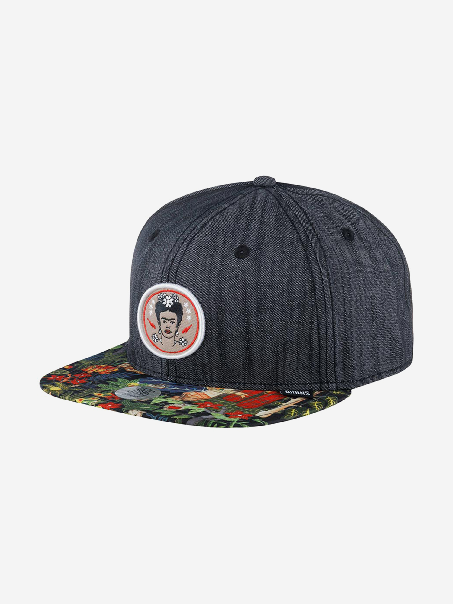 

Бейсболка с прямым козырьком DJINNS 6P SB Frida Linen Rev. (черный), Черный