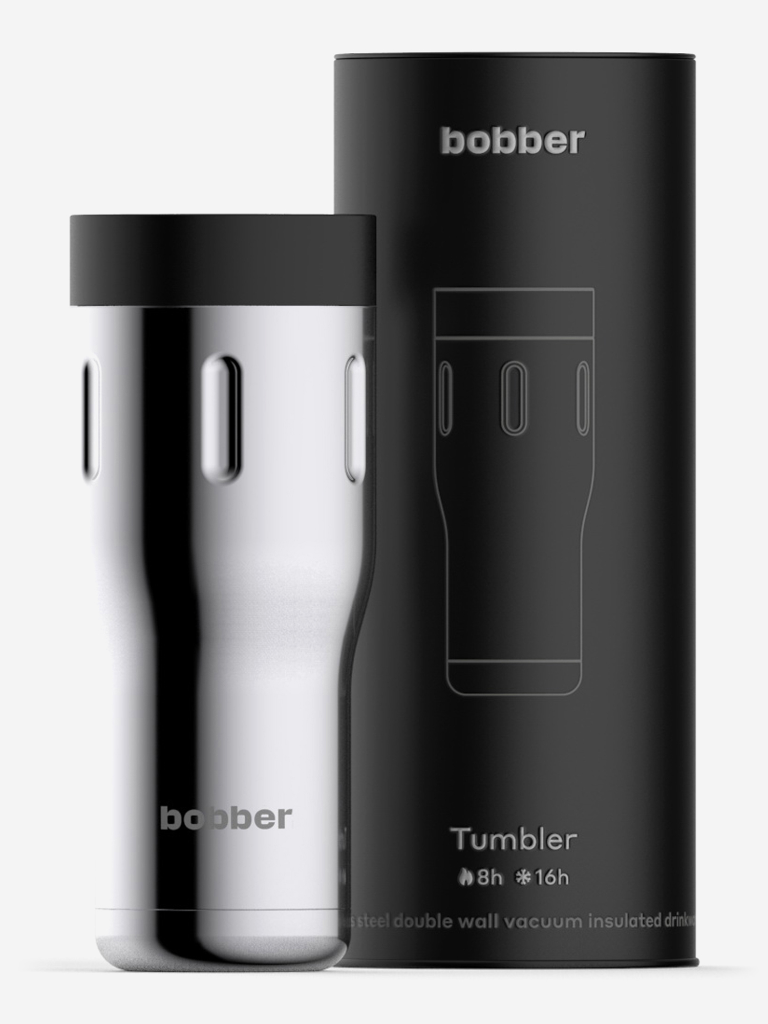 

Термокружка вакуумная BOBBER Tumbler 470 мл, крышка 360, тепло до 8 часов, зеркальный, Серебряный