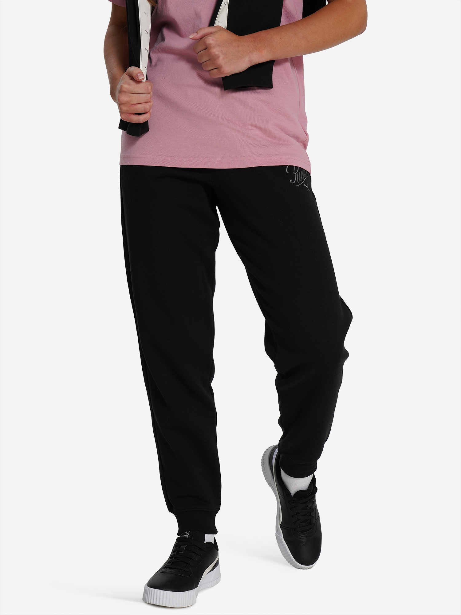 Брюки для девочек PUMA Script, черный, арт. 688729p0p-01