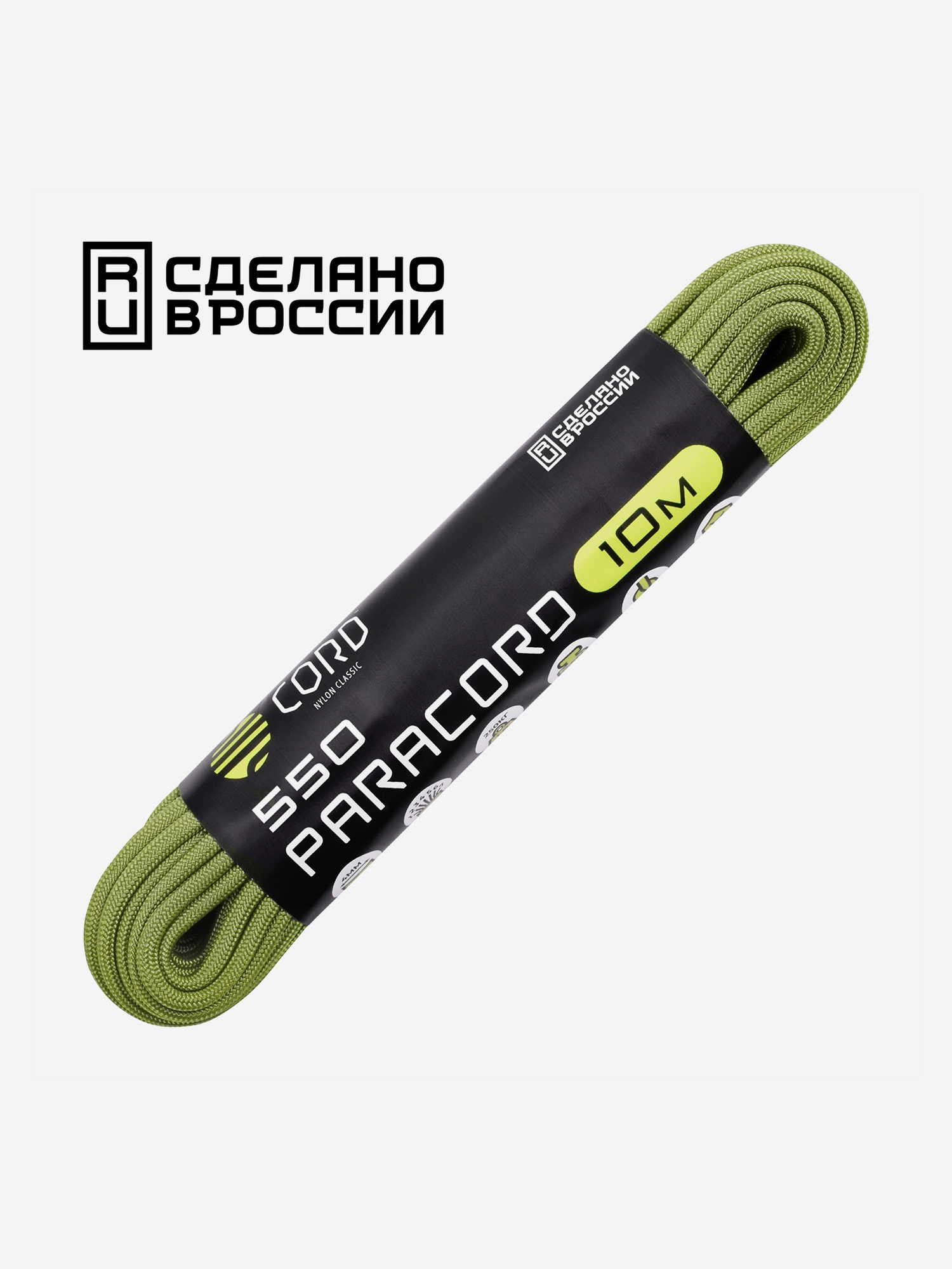 

Паракорд 550 CORD nylon 10м RUS (moss), Зеленый
