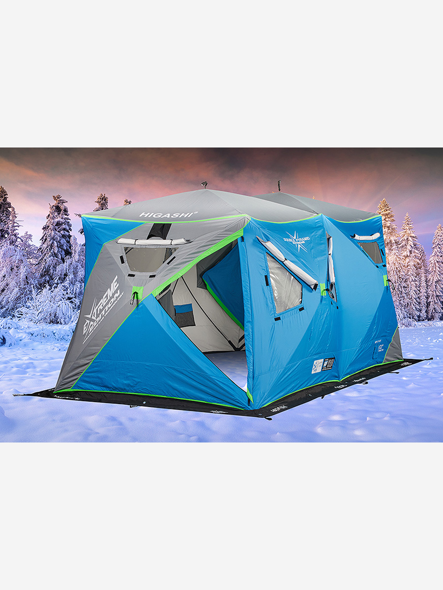 Изображение товара Зимняя палатка HIGASHI Double Pyramid Extreme для зимней рыбалки и охоты