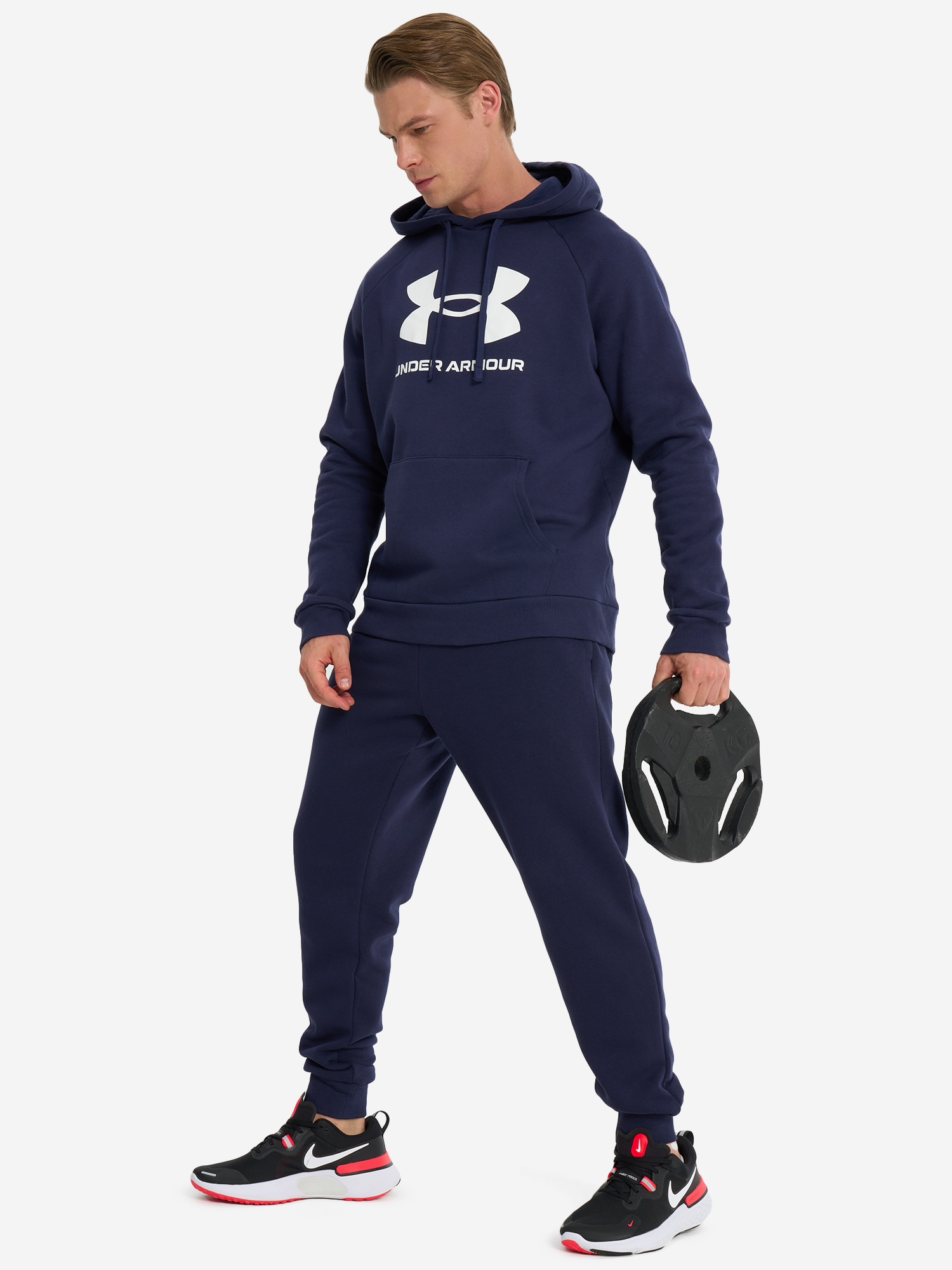 Джемпер флисовый мужской Under Armour Rival Fleece, Синий 1379758U0F-410, размер RUS 50-52 - фото 4