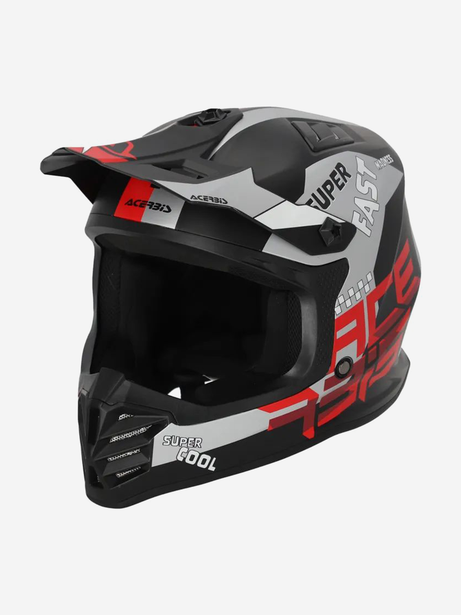 

Мотошлем детский кроссовый Acerbis PROFILE JUNIOR Black/Red, Черный