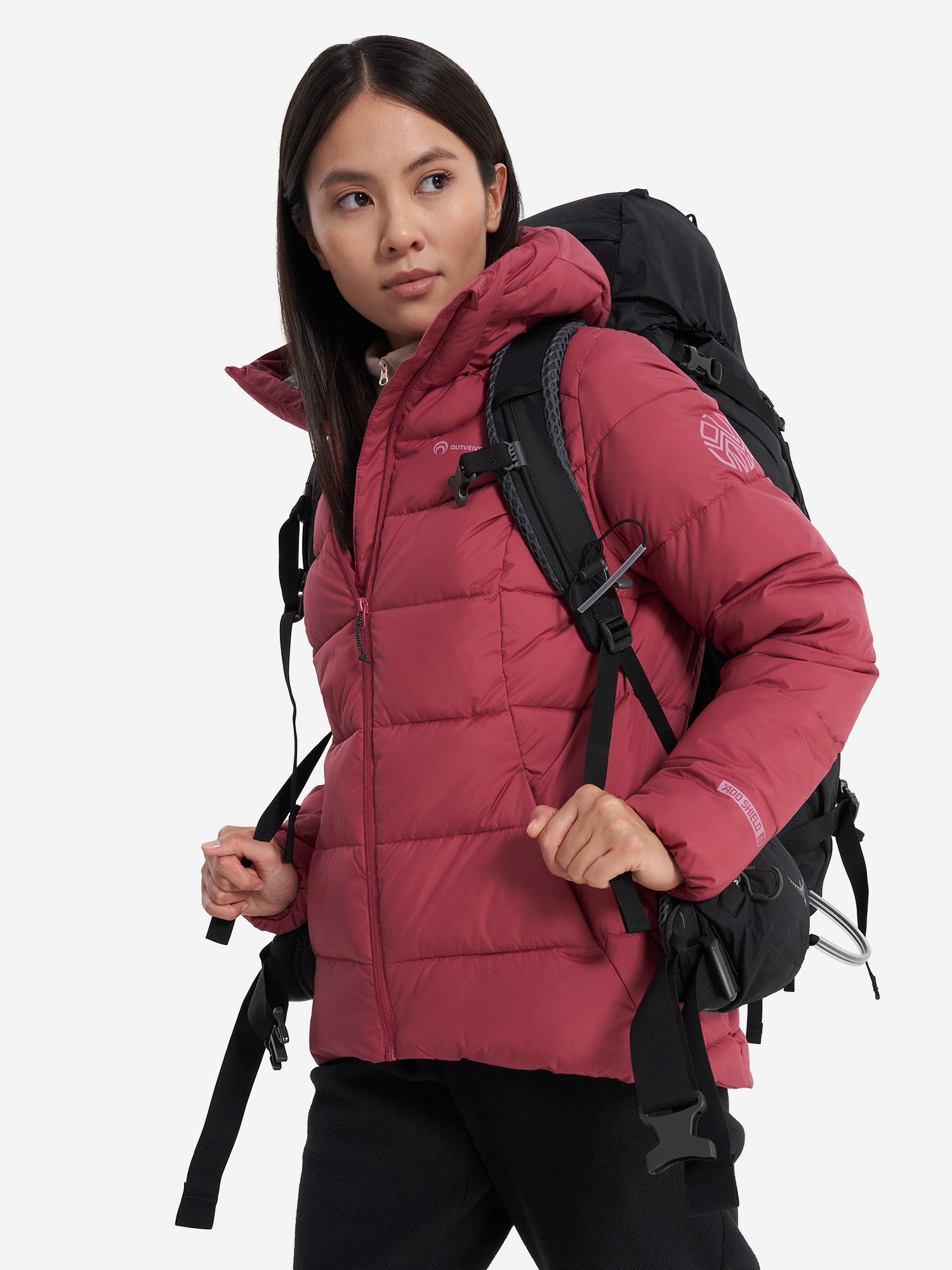 Пуховик женский Outventure Красный 7999₽