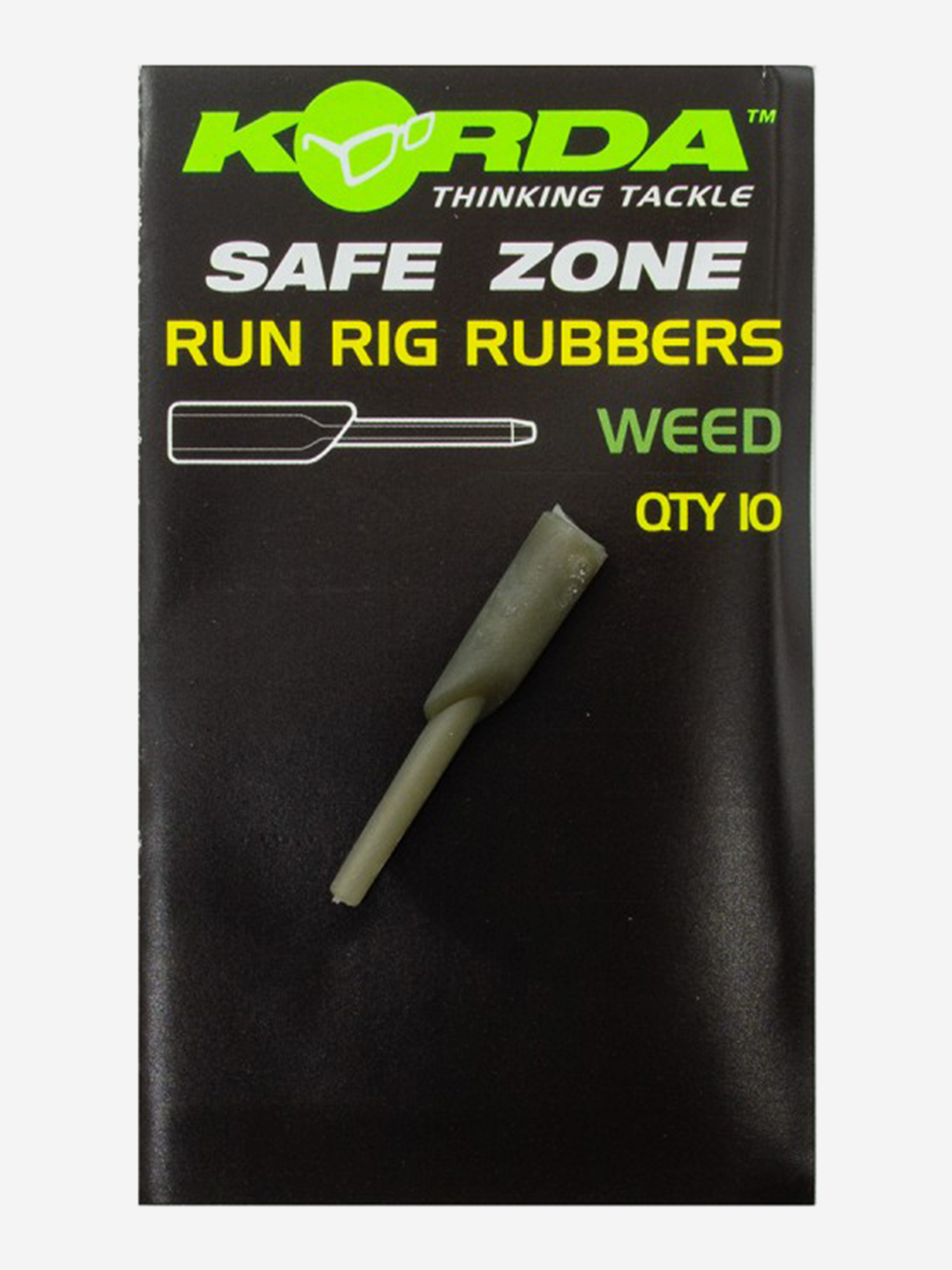 Изображение товара KORDA Отбойник для скользящей оснастки Run Rig Rubber Weedy Green, Зеленый