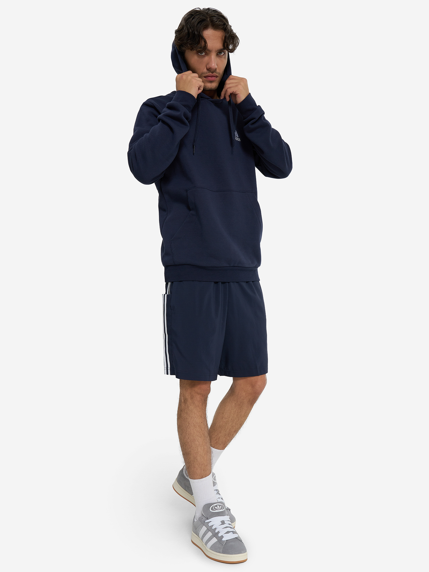 Худи мужская adidas Feelcozy, Синий H12216A01-, размер RUS 52-54 - фото 4