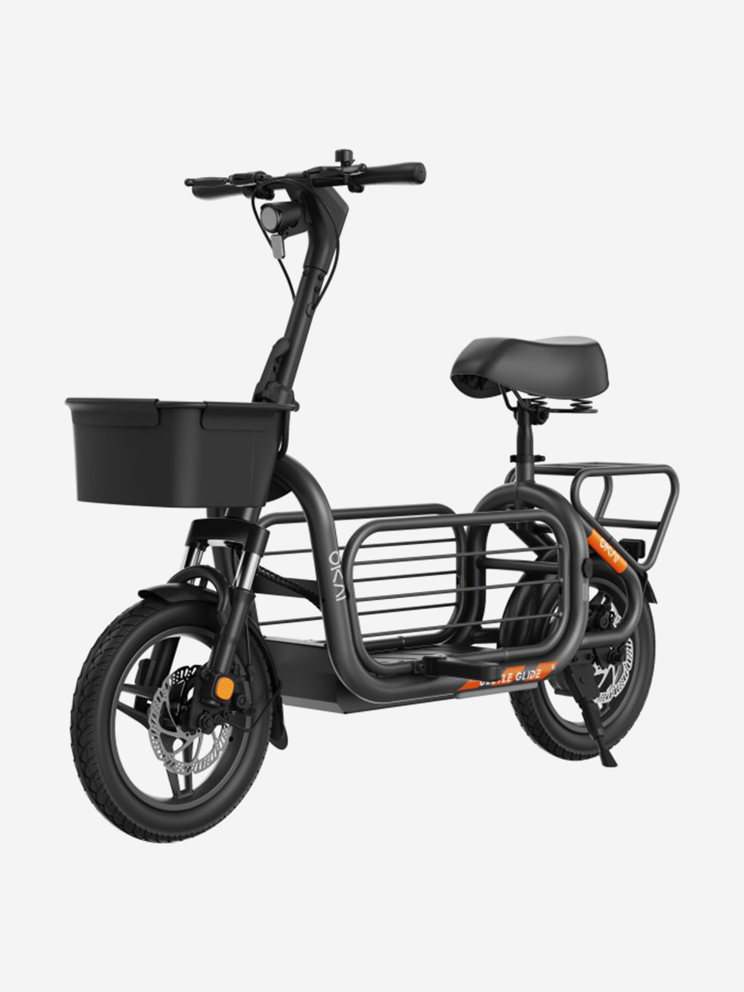 Изображение товара Грузовой электросамокат с сиденьем OKAI EA20 Ceetle Glide, 450W, пробег до 60км, нагрузка до 120кг