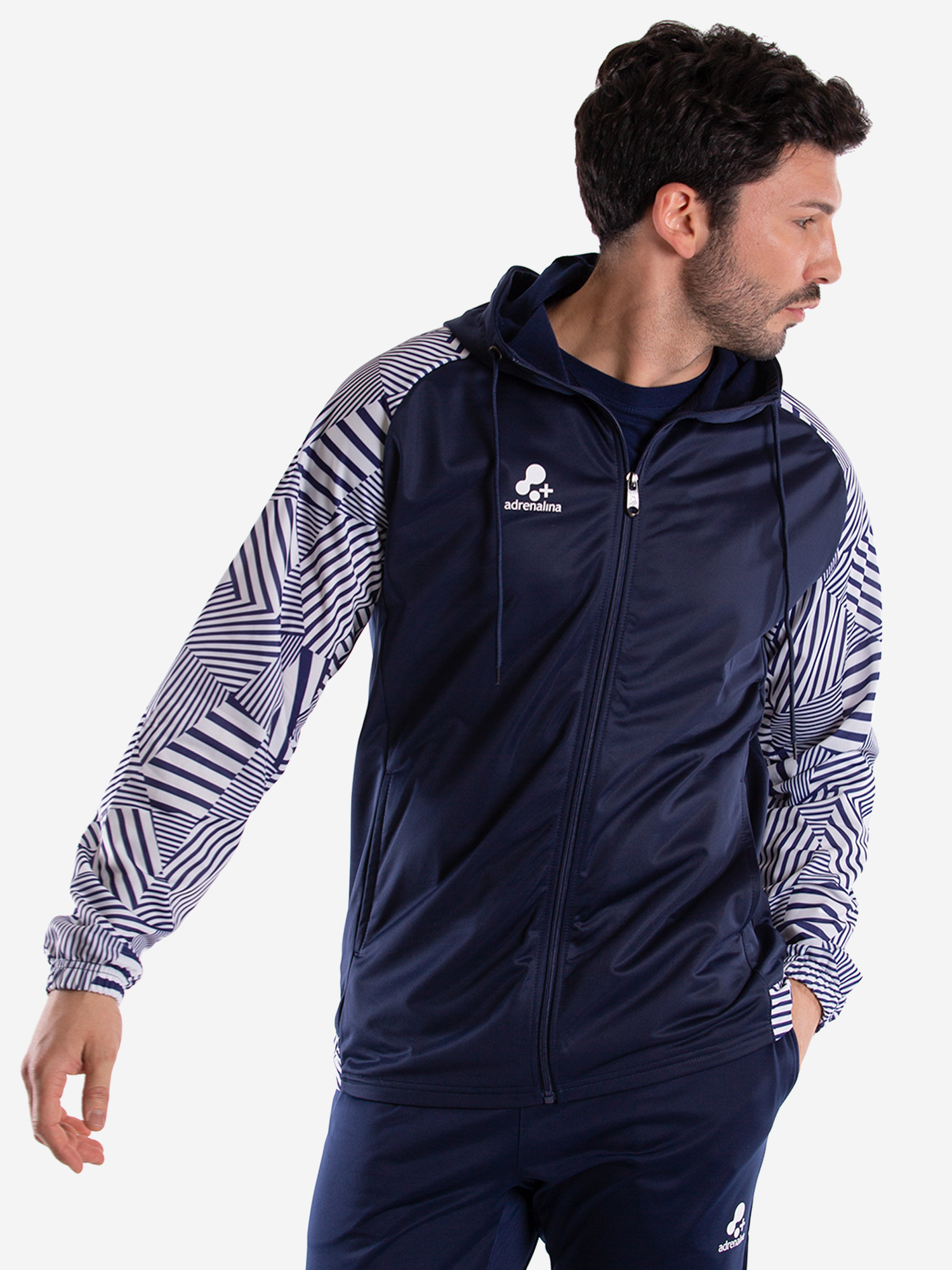 Изображение товара Толстовка мужская +adrenalina JASON синяя и белая