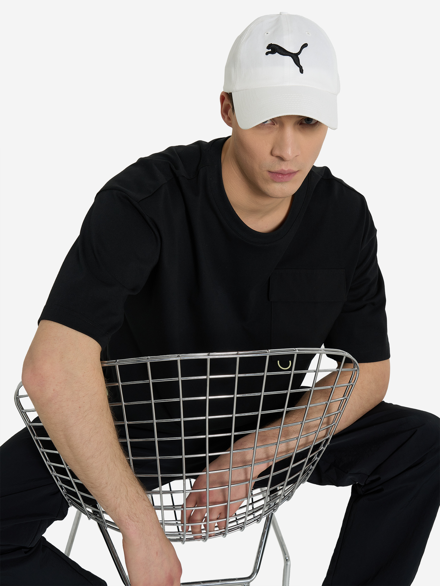 фото Бейсболка puma ess cat, белый