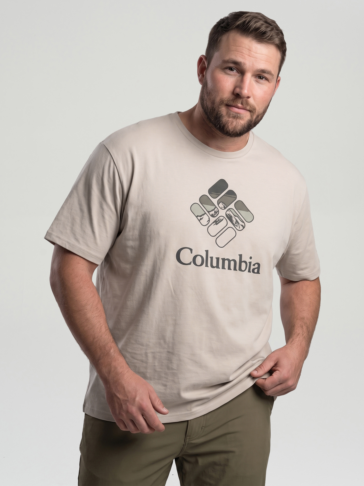 Изображение товара Футболка мужская Columbia CSC Seasonal Graphic Tee, Plus Size, Бежевый Изображение товара Футболка мужская Columbia CSC Seasonal Graphic Tee, Plus Size, Бежевый