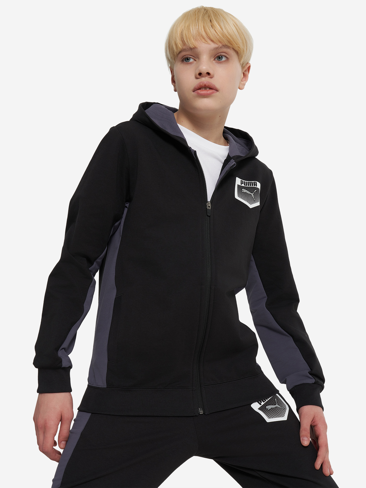 Толстовка для мальчиков PUMA Active Sports Graphic, Черный