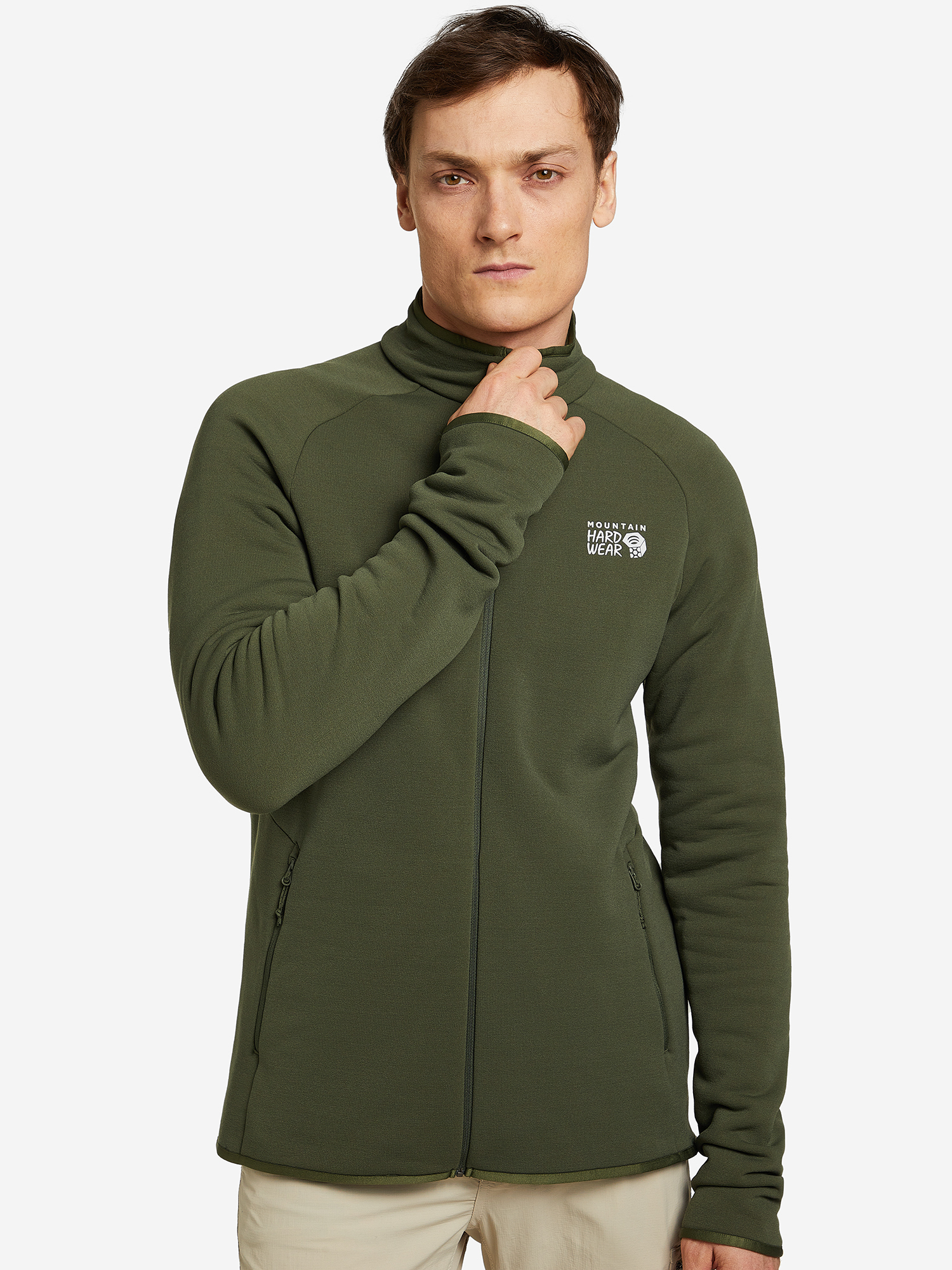 Джемпер флисовый мужской Mountain Hardwear Polartec® Power Stretch Pro™ Jacket, Зеленый бафф aucrux polartec neckwarmer 1pns зеленый