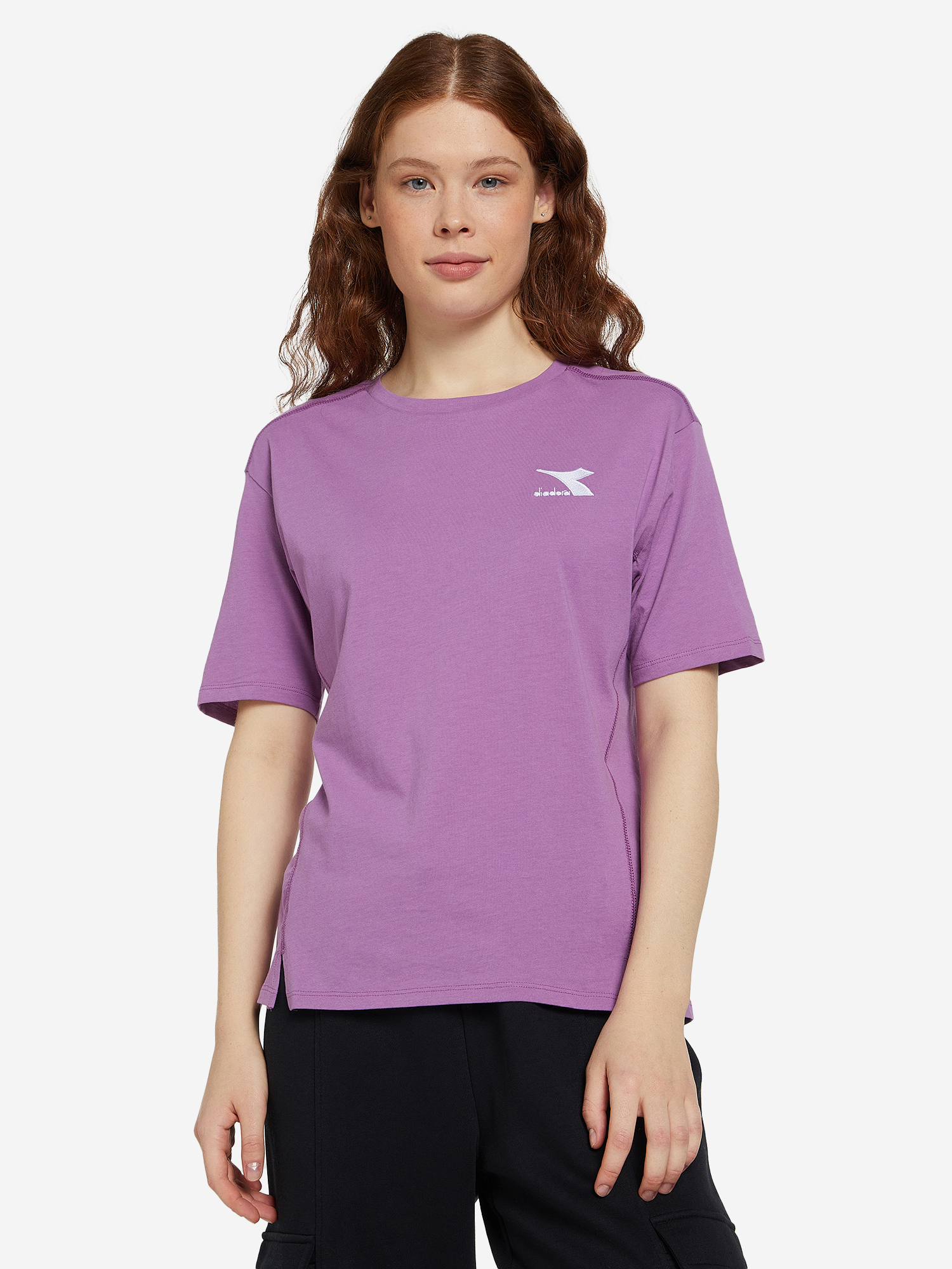 Футболка женская Diadora Slit, Фиолетовый костюм женский diadora core фиолетовый