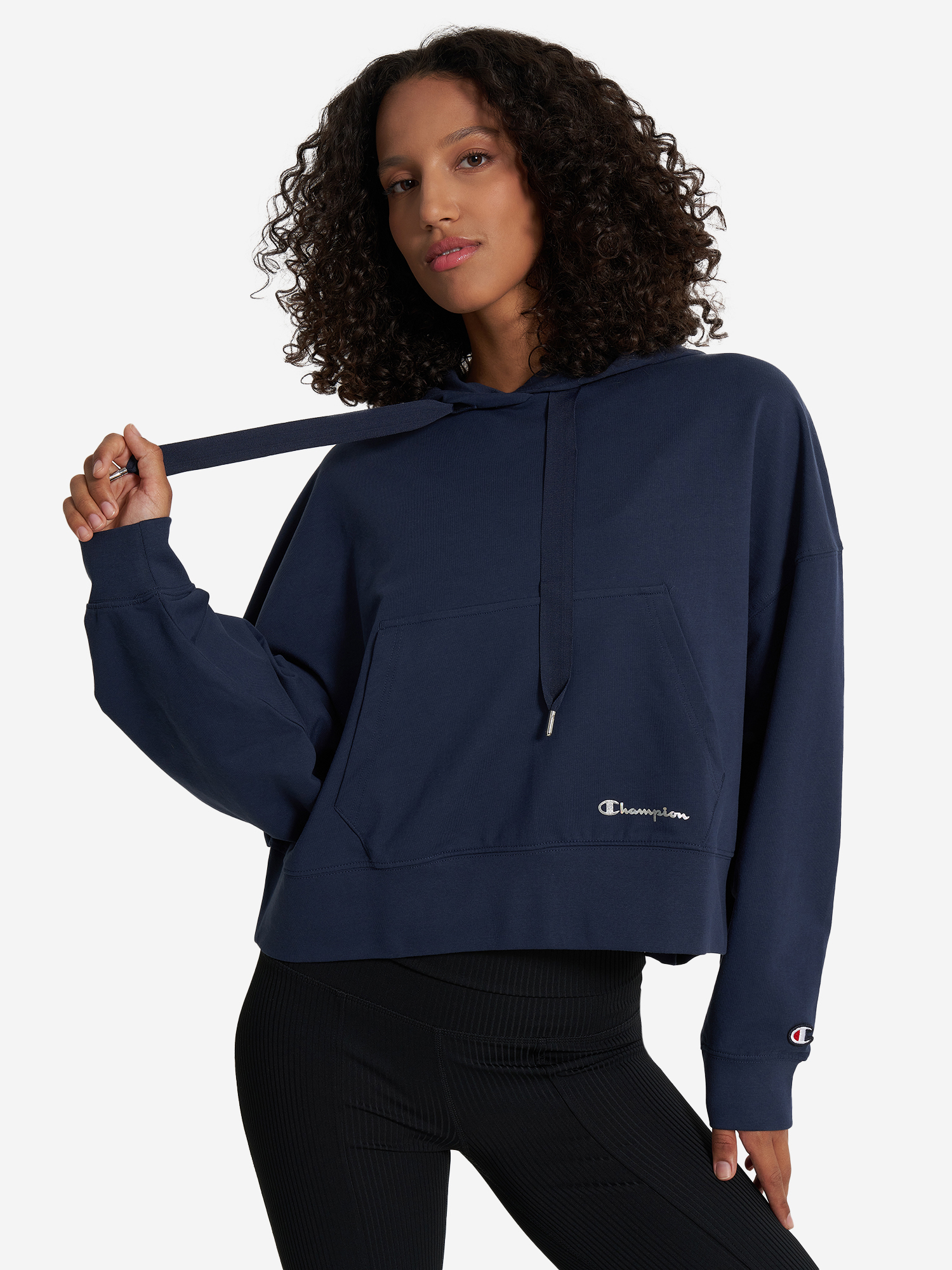 Худи женское Champion Glossy Logo, Голубой