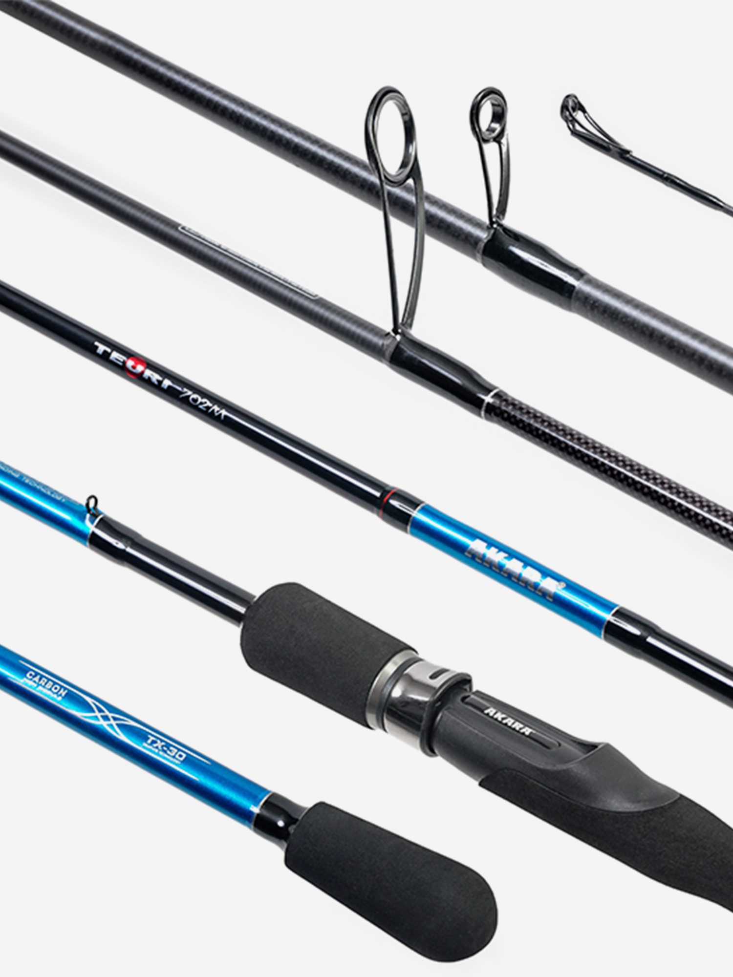 

Спиннинг штекерный углеволоконный 2 колена Akara Teuri MS702 TX-30 (8-24,5) 2,1 м, Мультицвет