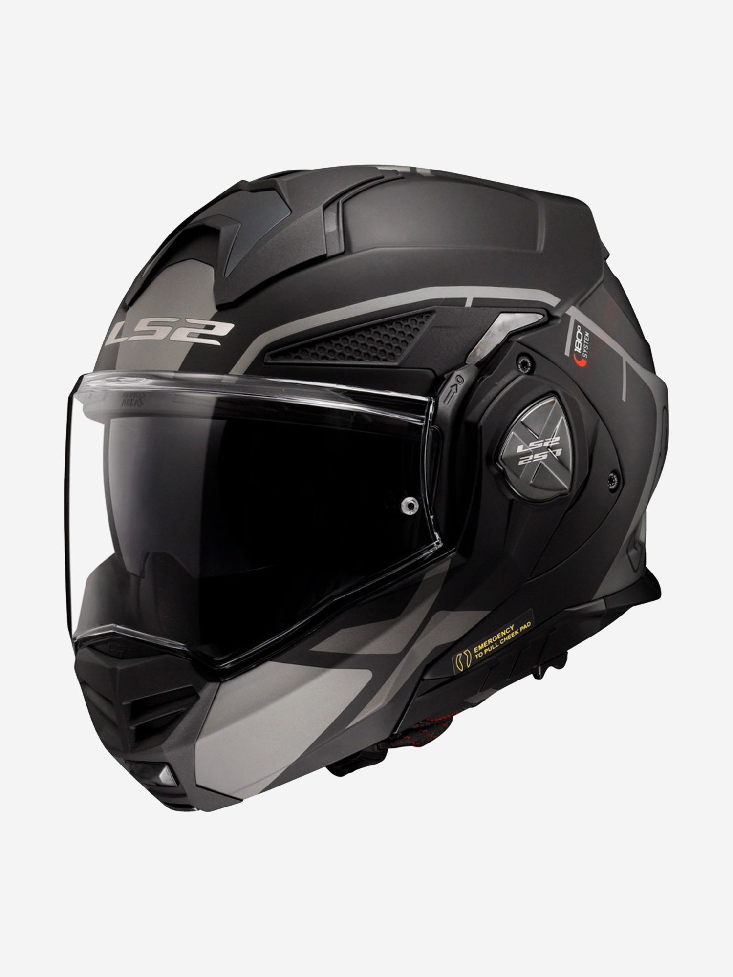 

Мотошлем LS2 FF901 ADVANT X METRYK (черно-серый матовый), Черный