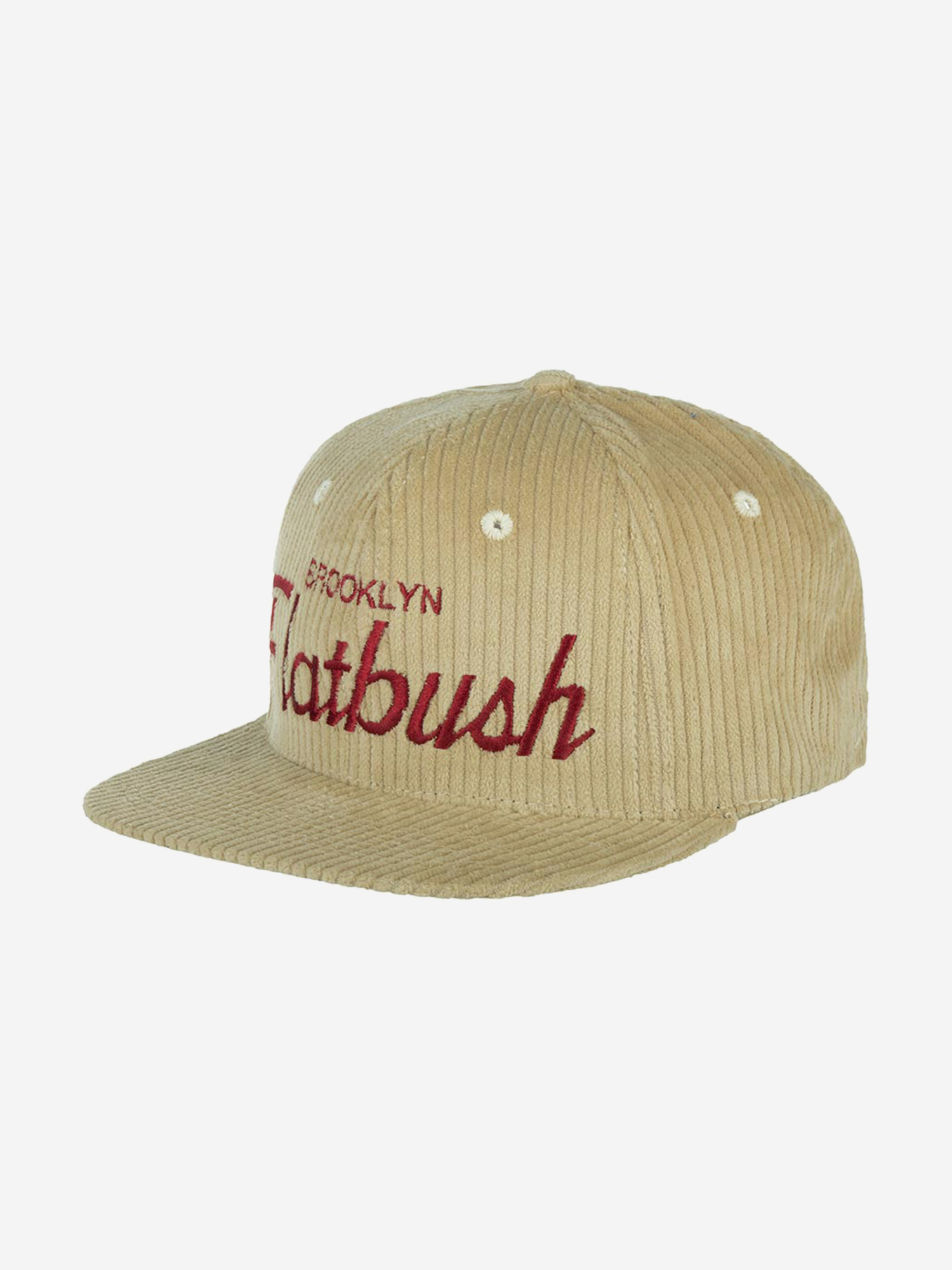

Бейсболка с прямым козырьком HOOD 103-SWC001-NY001-KH Flatbush Cord (бежевый), Бежевый