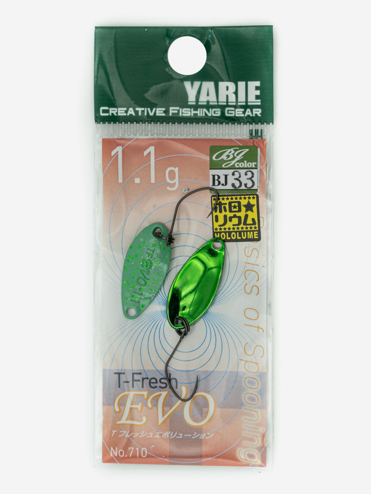 

Блесна YARIE №710 T-FRESH EVO 1.1гр цвет BJ-33, Мультицвет