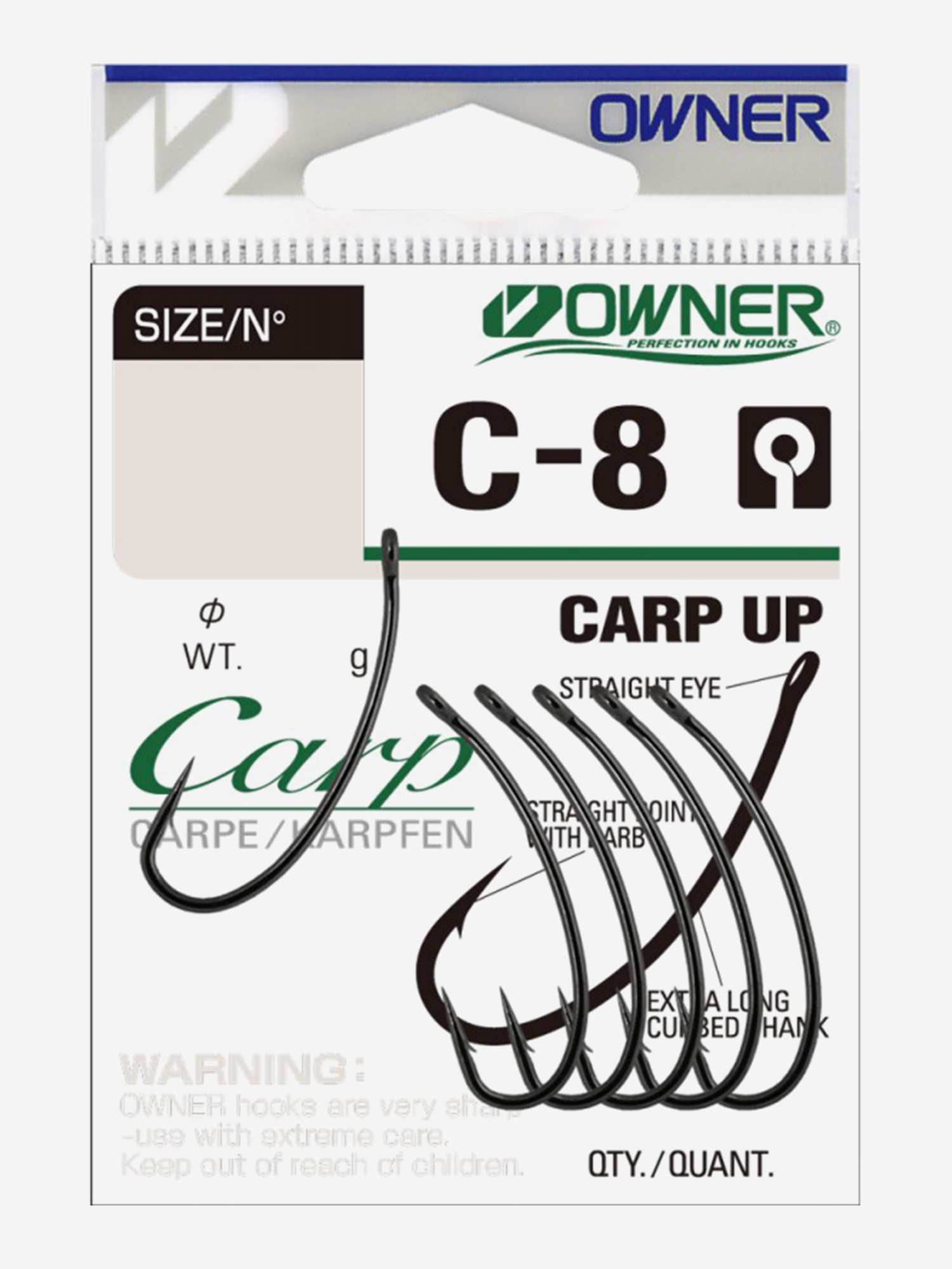 Изображение товара Крючок OWNER Carp UP BC №6 7шт Изображение товара Крючок OWNER Carp UP BC №6 7шт