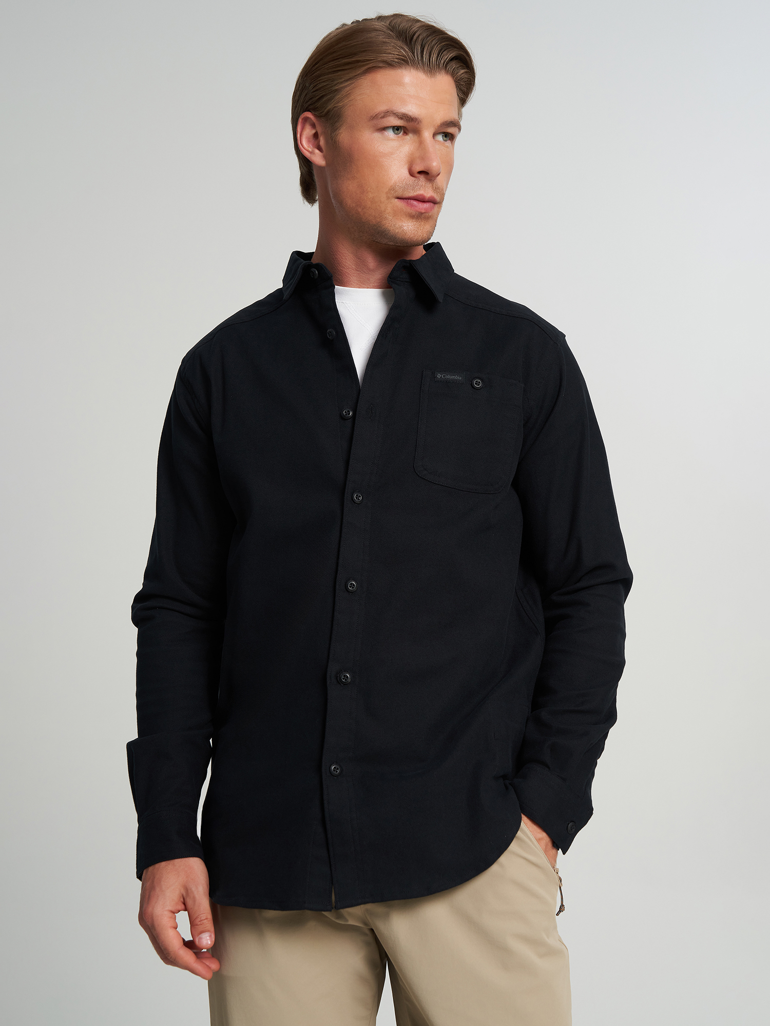 Рубашка мужская Columbia Cornell Woods Flannel Shirt, Черный
