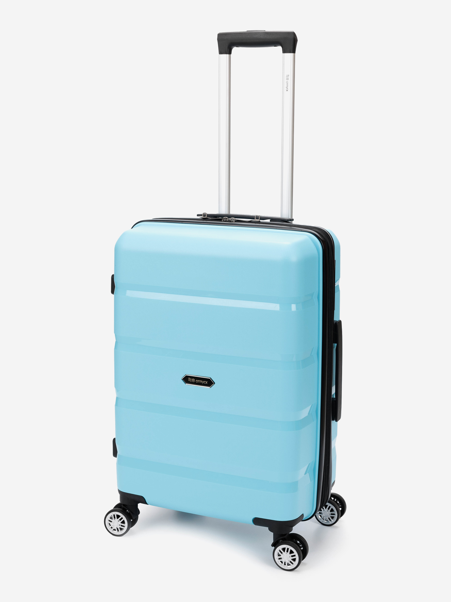 Изображение товара  TORBER Чемодан средний В Отпуск 55 л голубой 40,5х25x62,5 см